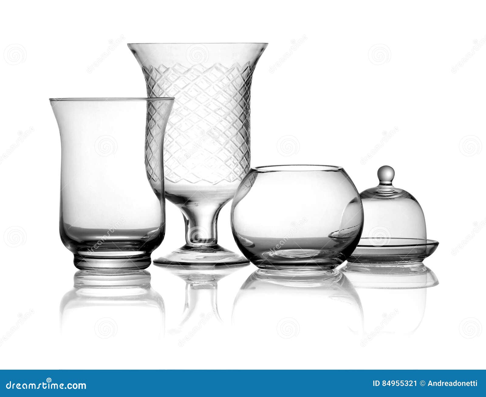 Transparent glass utensil stock image. Image of shapes 84955321