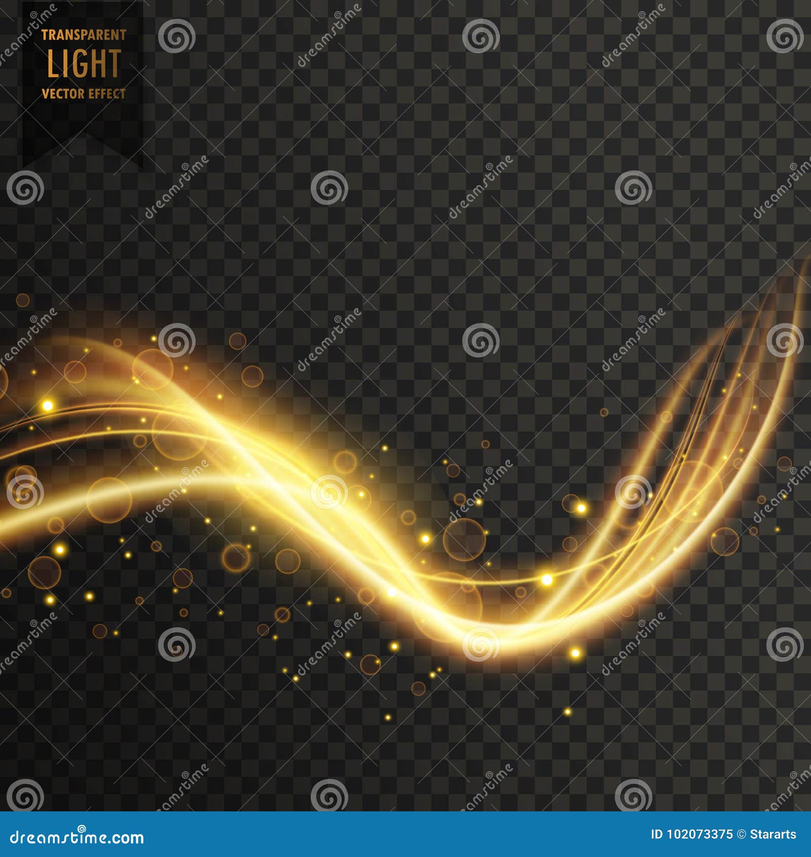 Transparent Golden Light Effect Stock Vector - Illustration of ...
