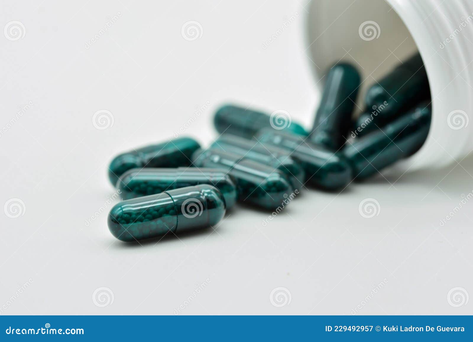 transparent green pills