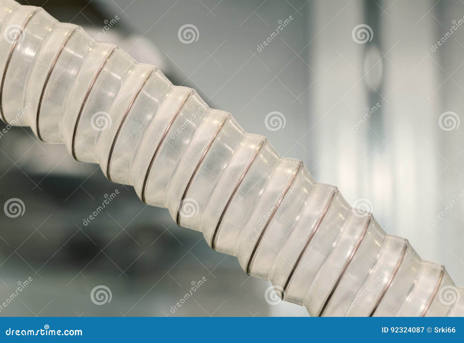 Transparent Plastic Corrugated Hose Stock Image Image of transparent, corrugated 92324087