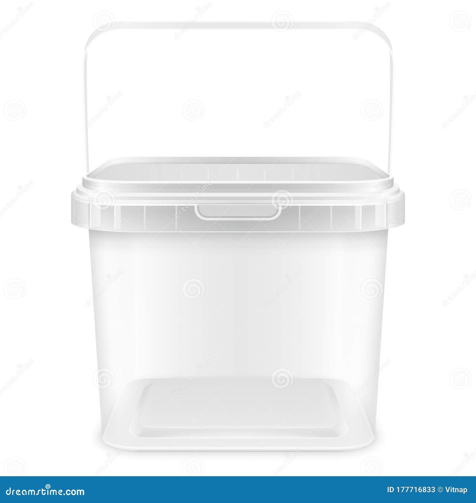 square plastic pails with lids