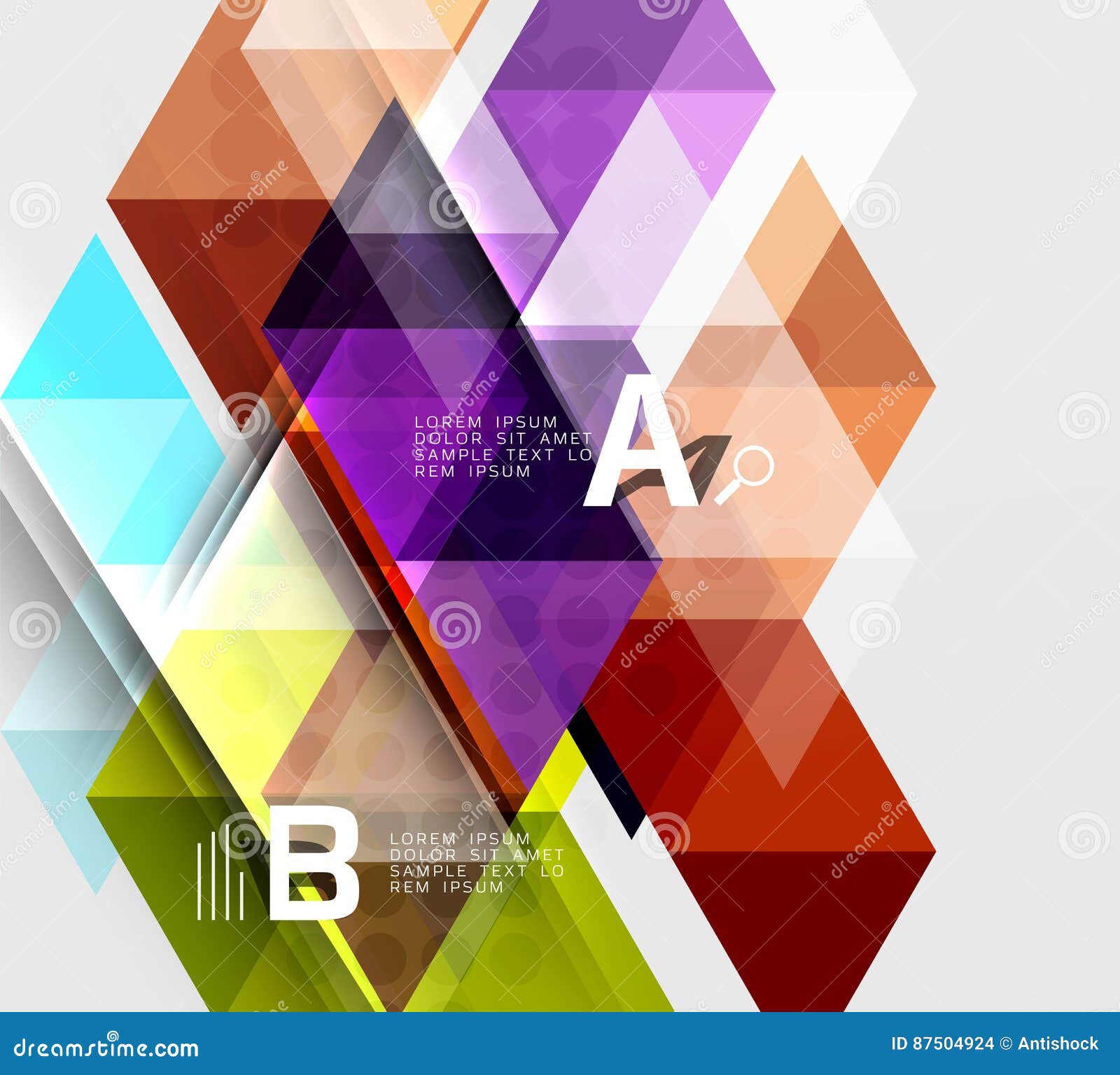 Transparent Triangle Tiles Banner Stock Vector Illustration of