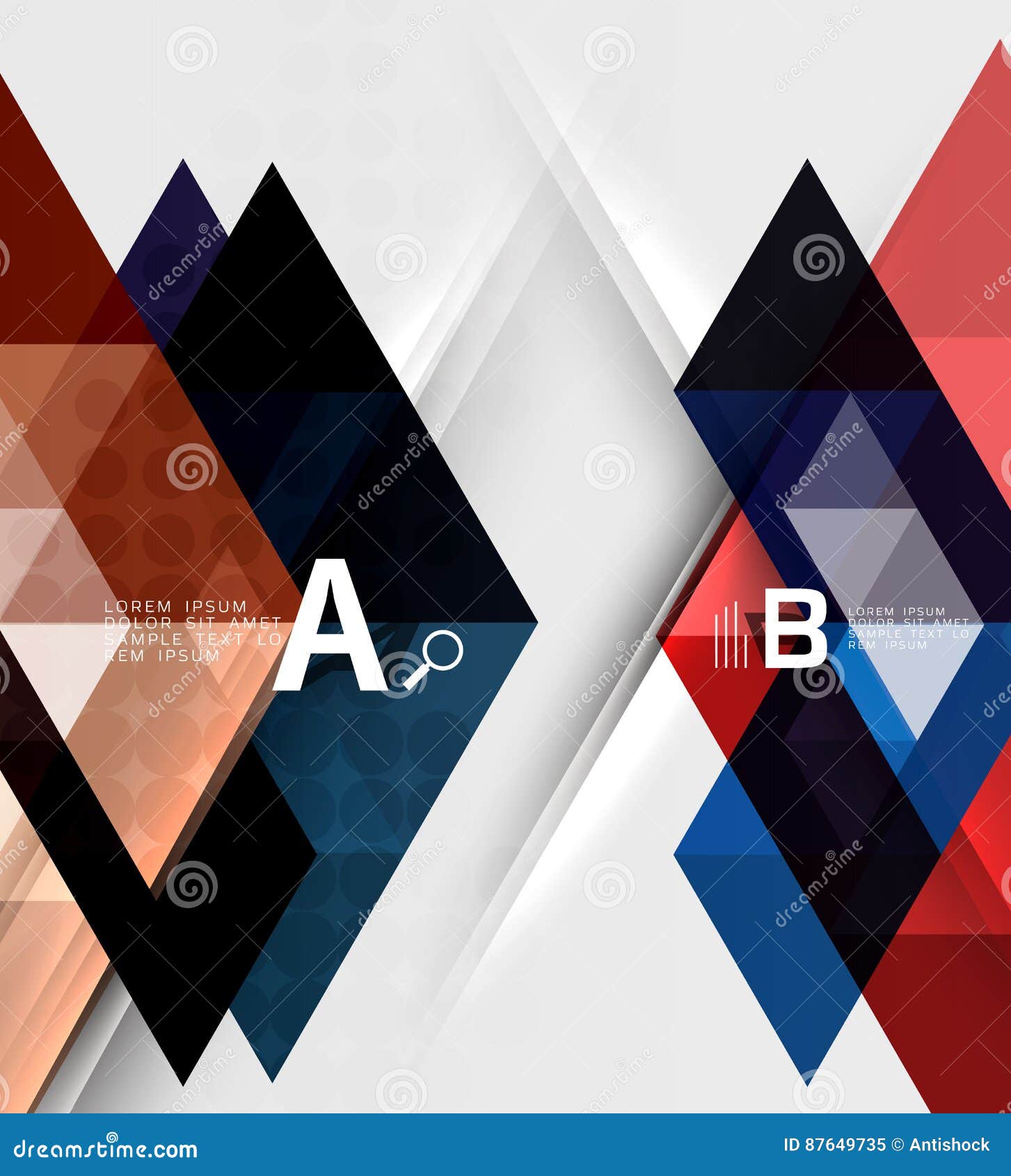 Transparent Triangle Tiles Banner Stock Vector Illustration of
