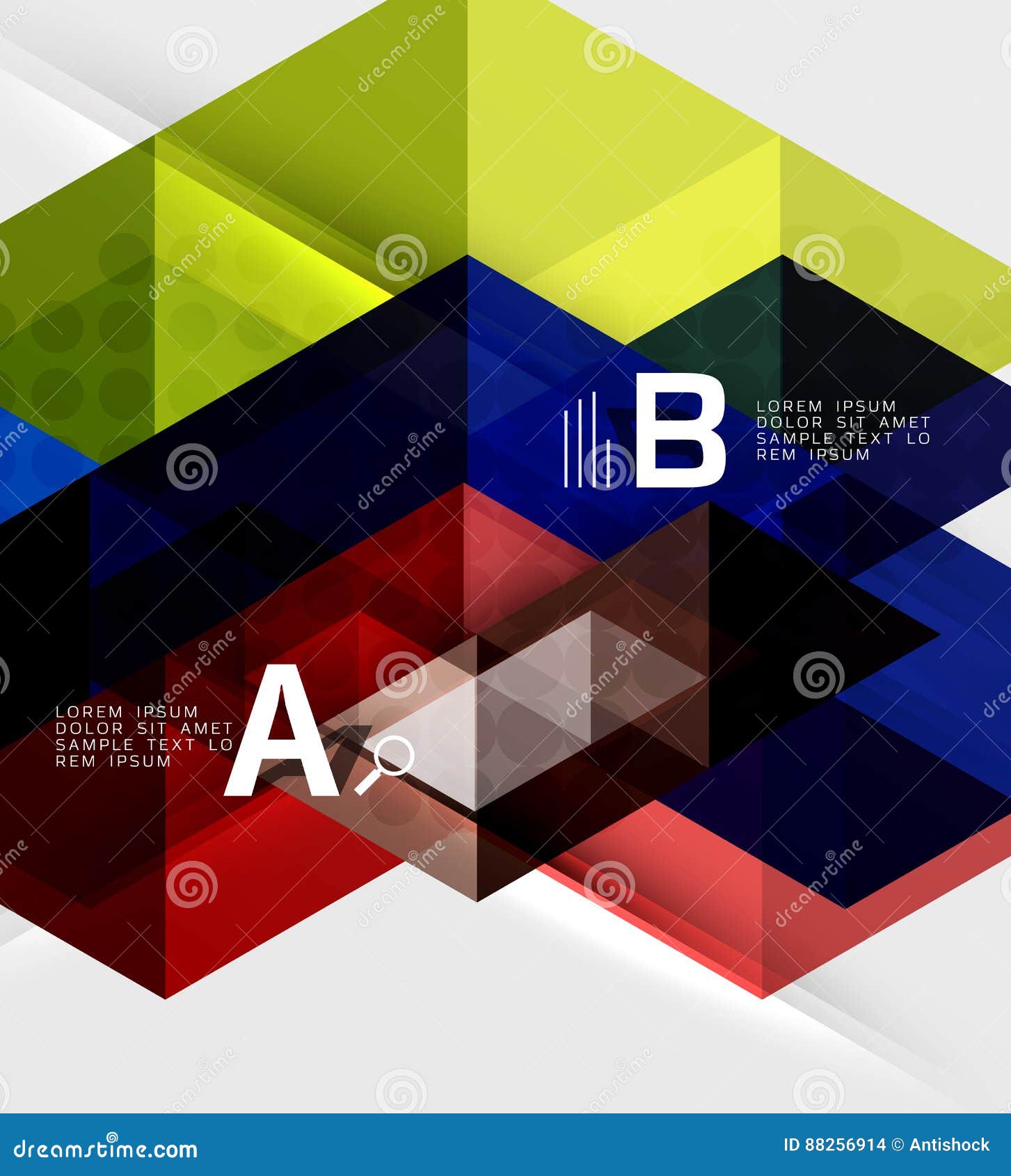 Transparent Triangle Tiles Banner Stock Illustration Illustration of