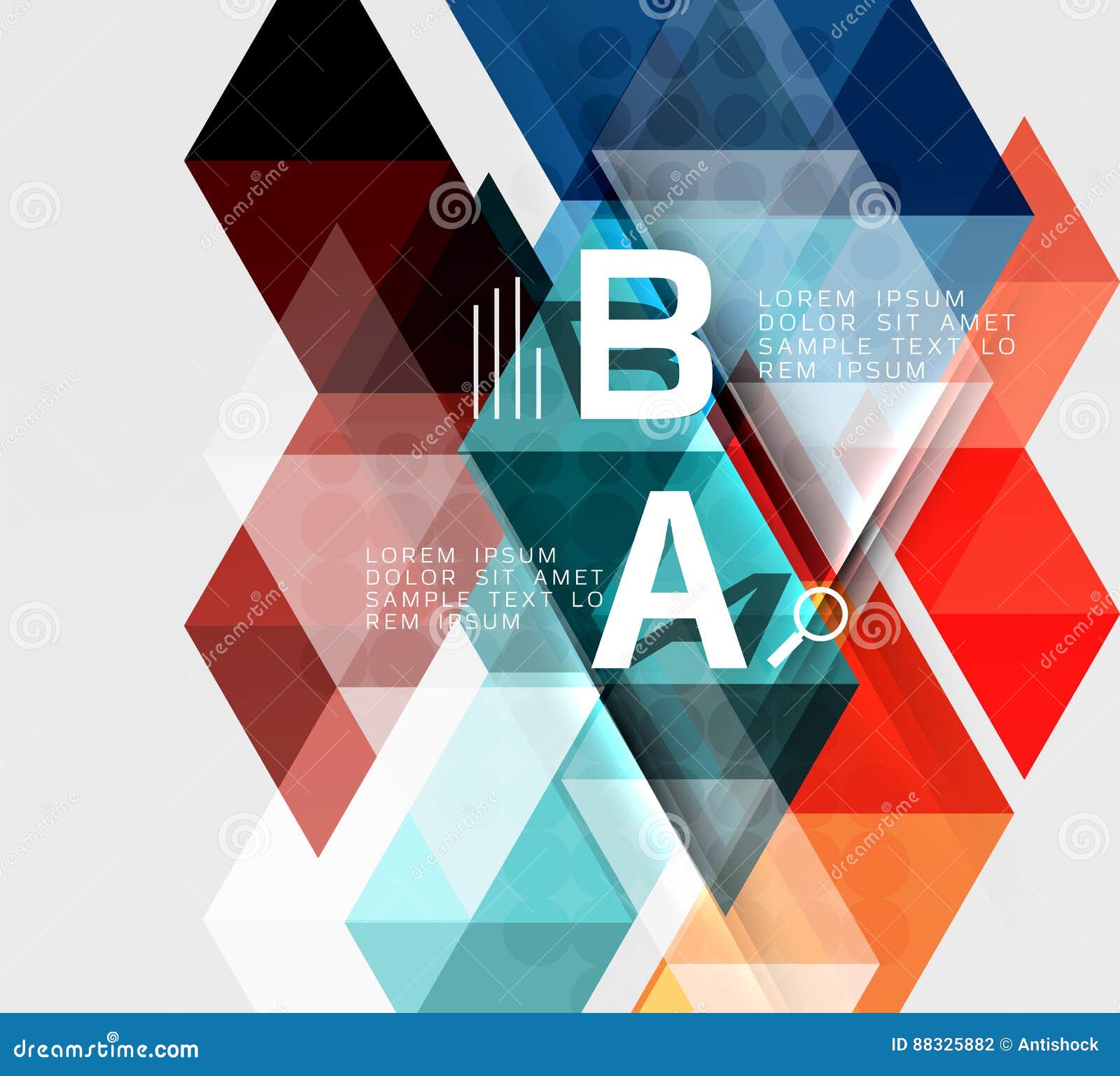 Transparent Triangle Tiles Banner Stock Illustration Illustration of
