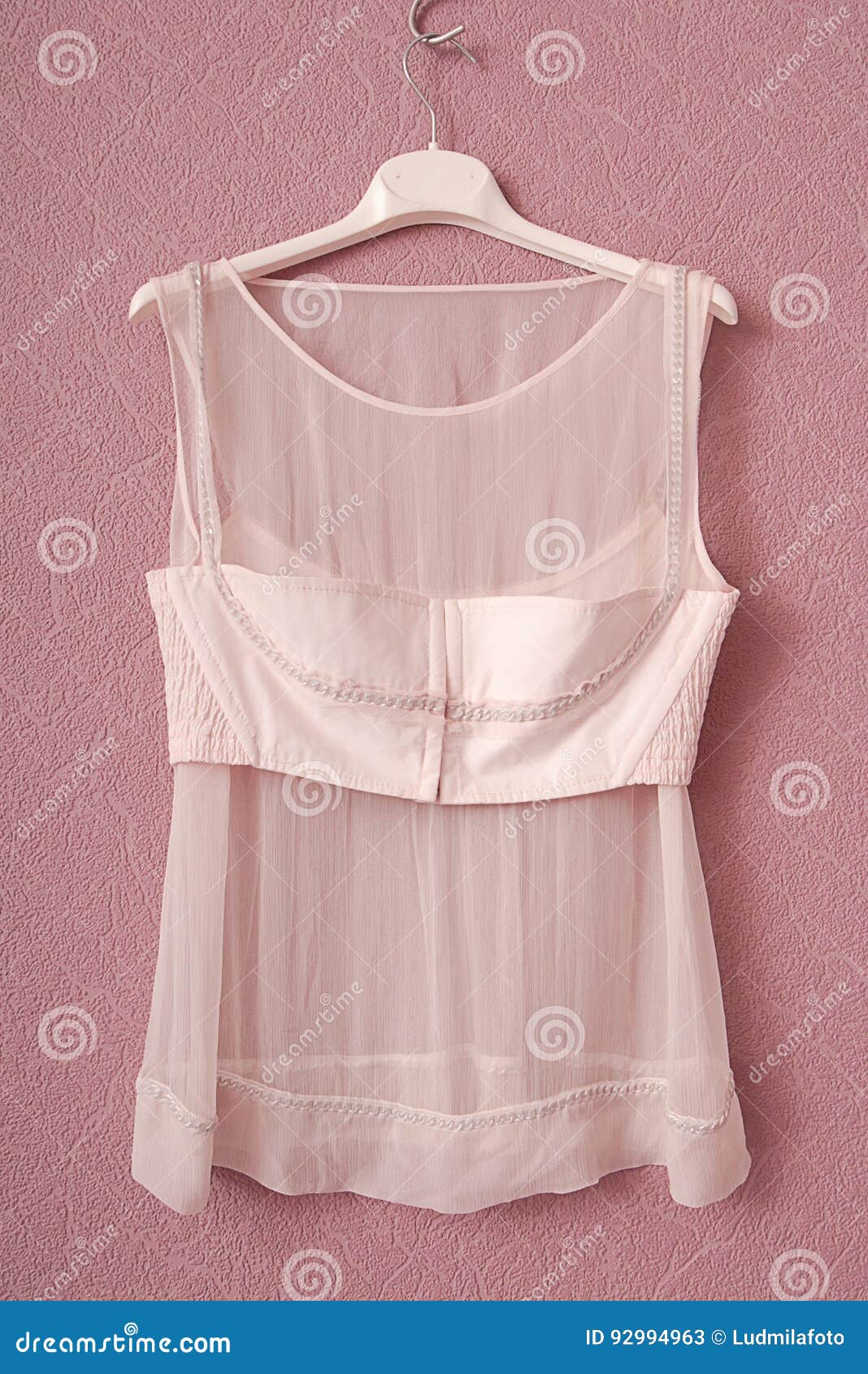 Transperent Blouse is on Hanger. Stock Image - Image of blouse, decor ...