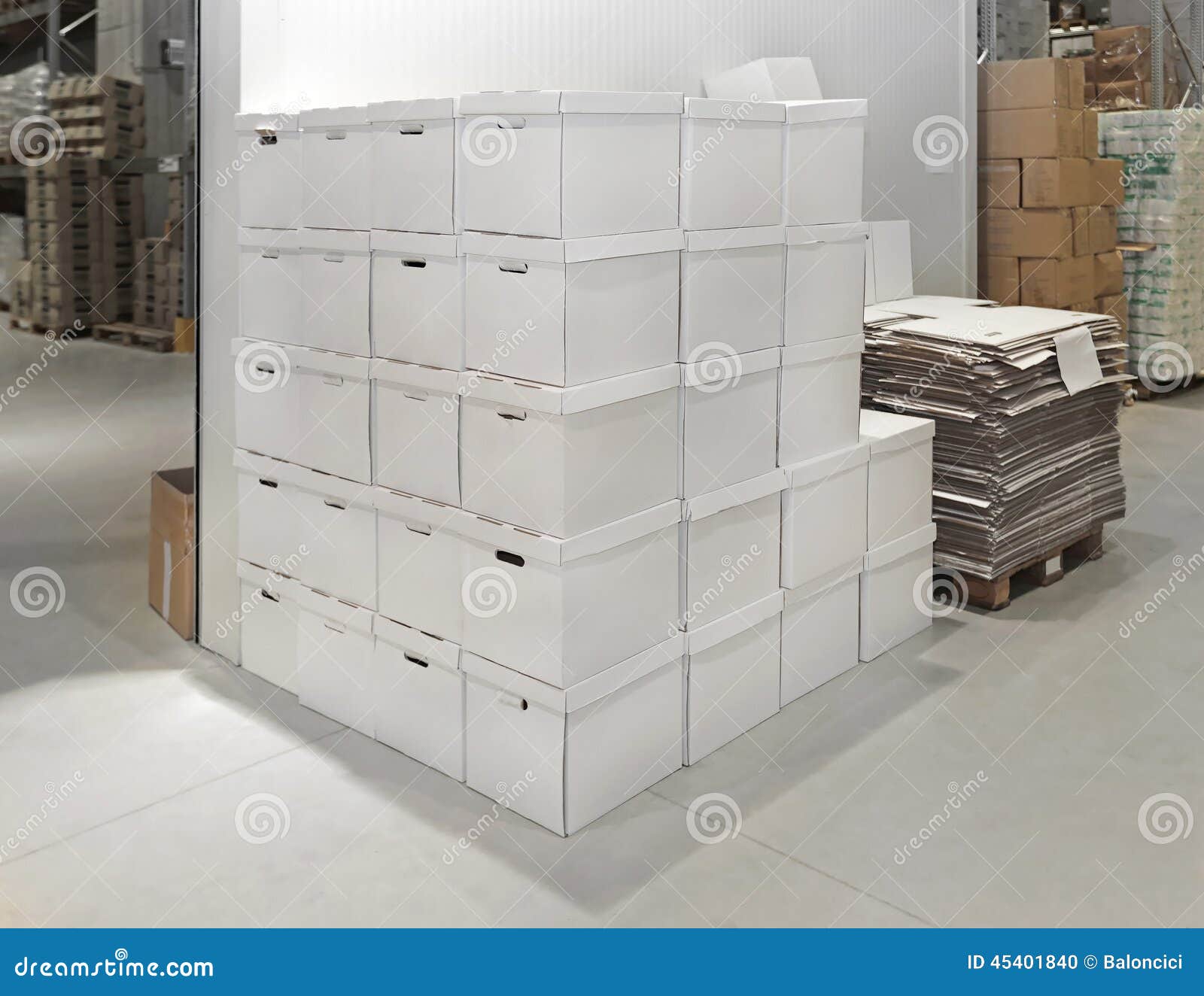 Transport boxes stock photo. Image of boxes, warehouse 45401840