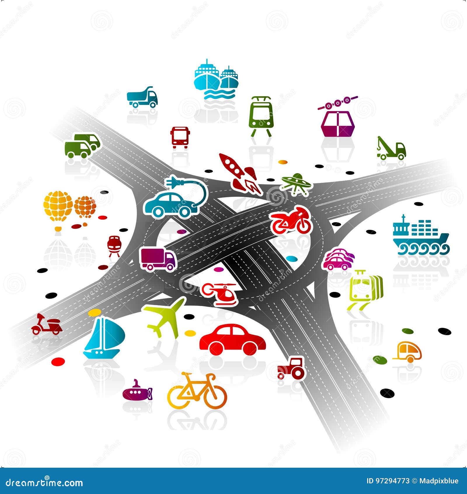 Transport infrastructure stock vector. Illustration of infrastructure