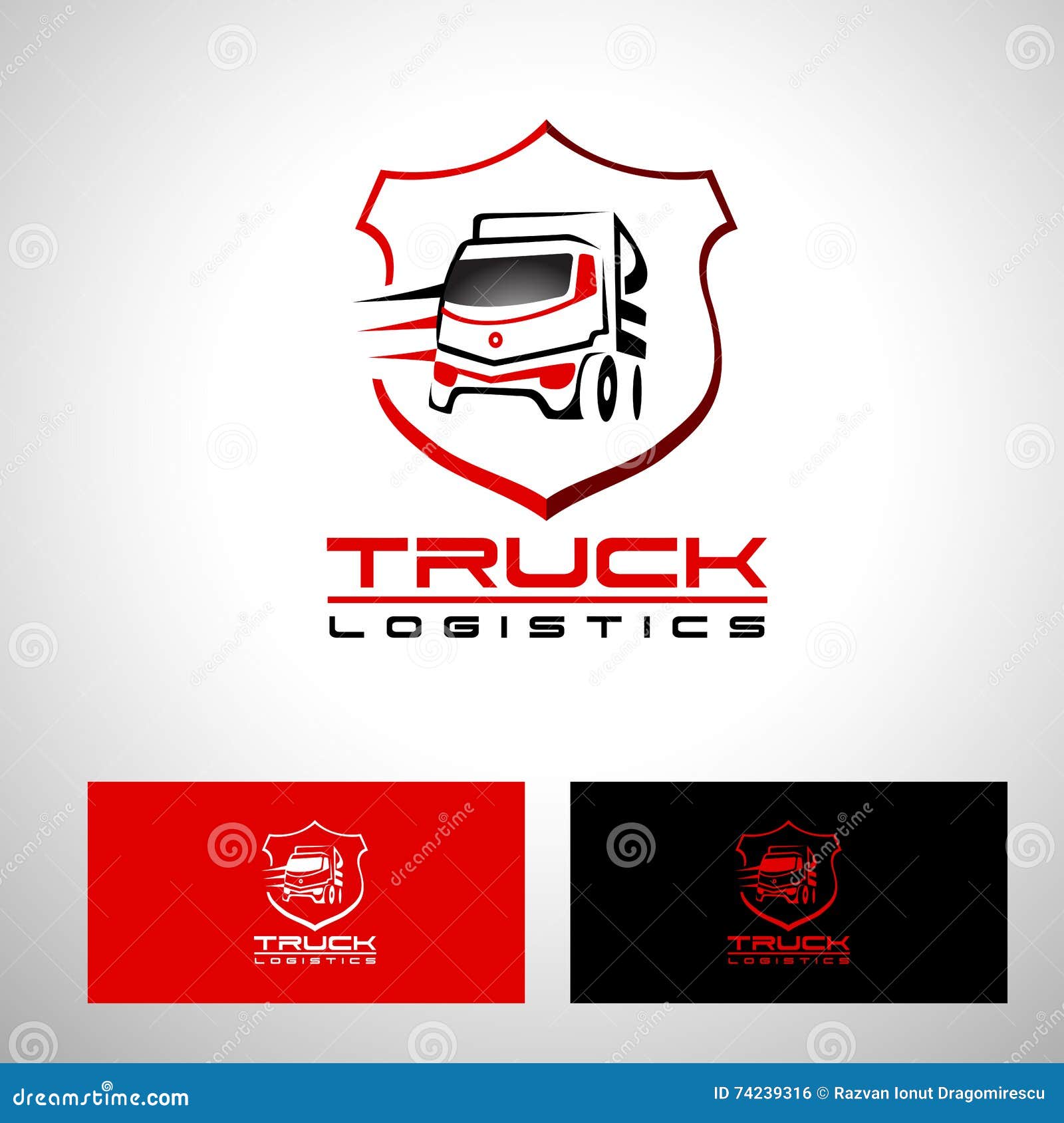 Transport Lkw Logo Vector Design Vektor Abbildung Illustration Von Zeichen Transport