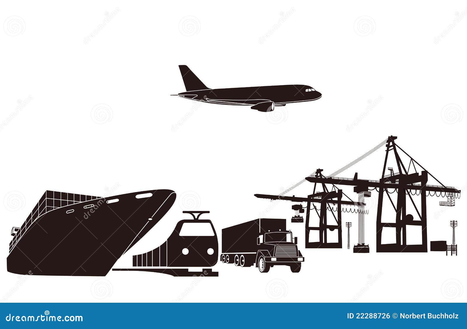 Transport and loading stock vector. Illustration of railroad - 22288726