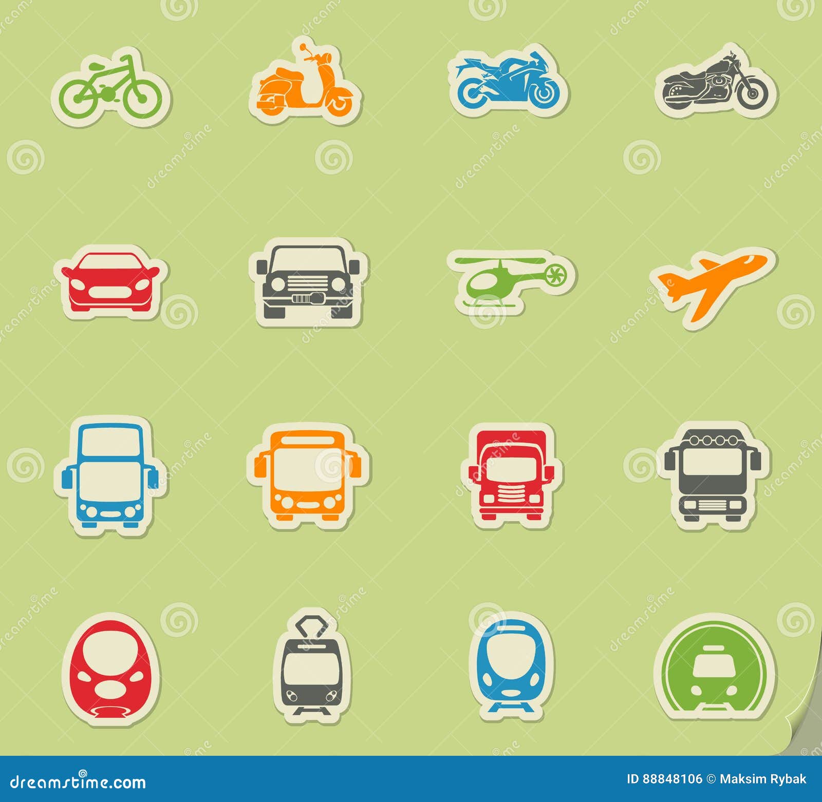 Transport mode icons stock illustration. Illustration of symbol 88848106