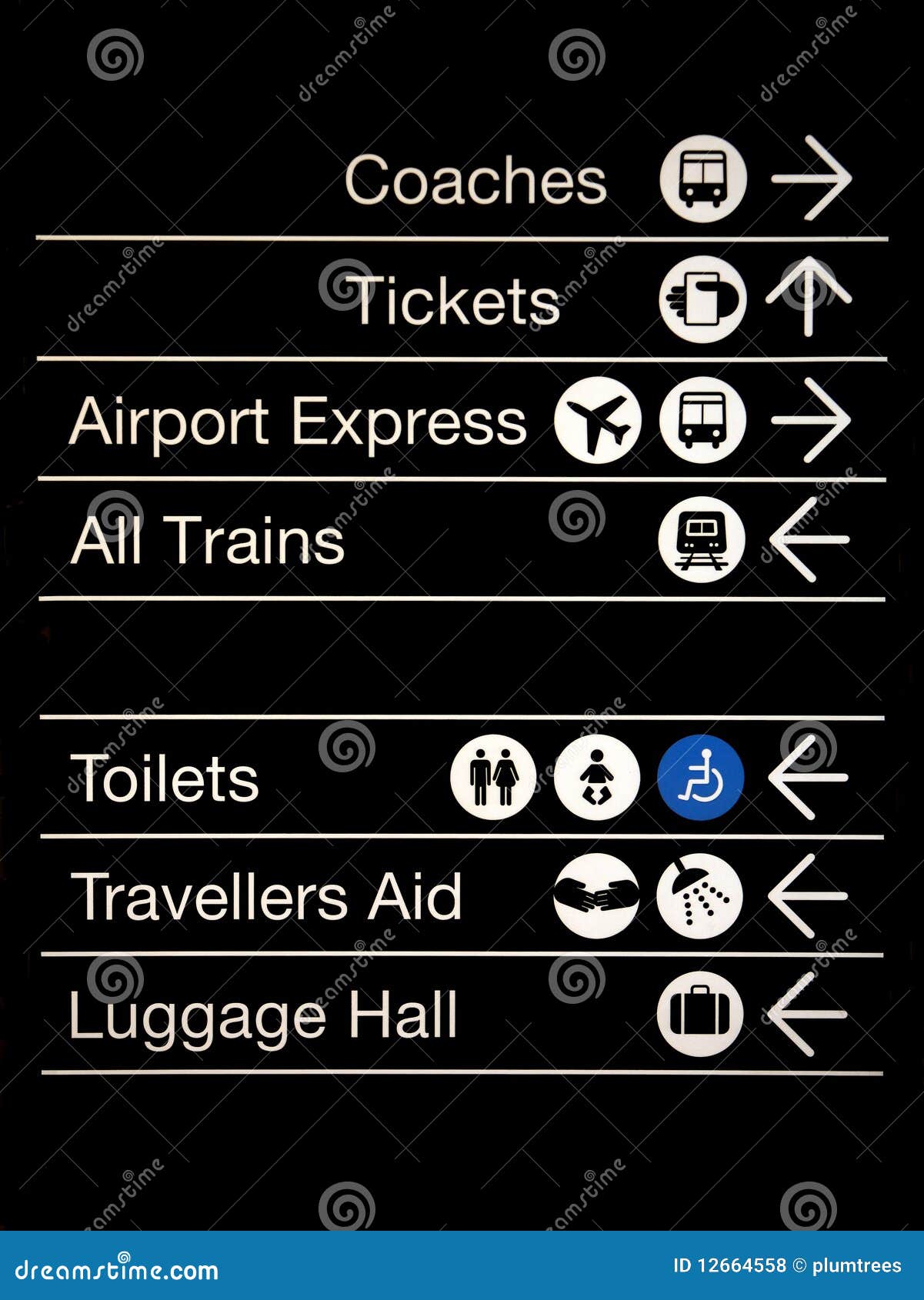 Transport Notice Signs Board Stock Photo Image of show, black 12664558