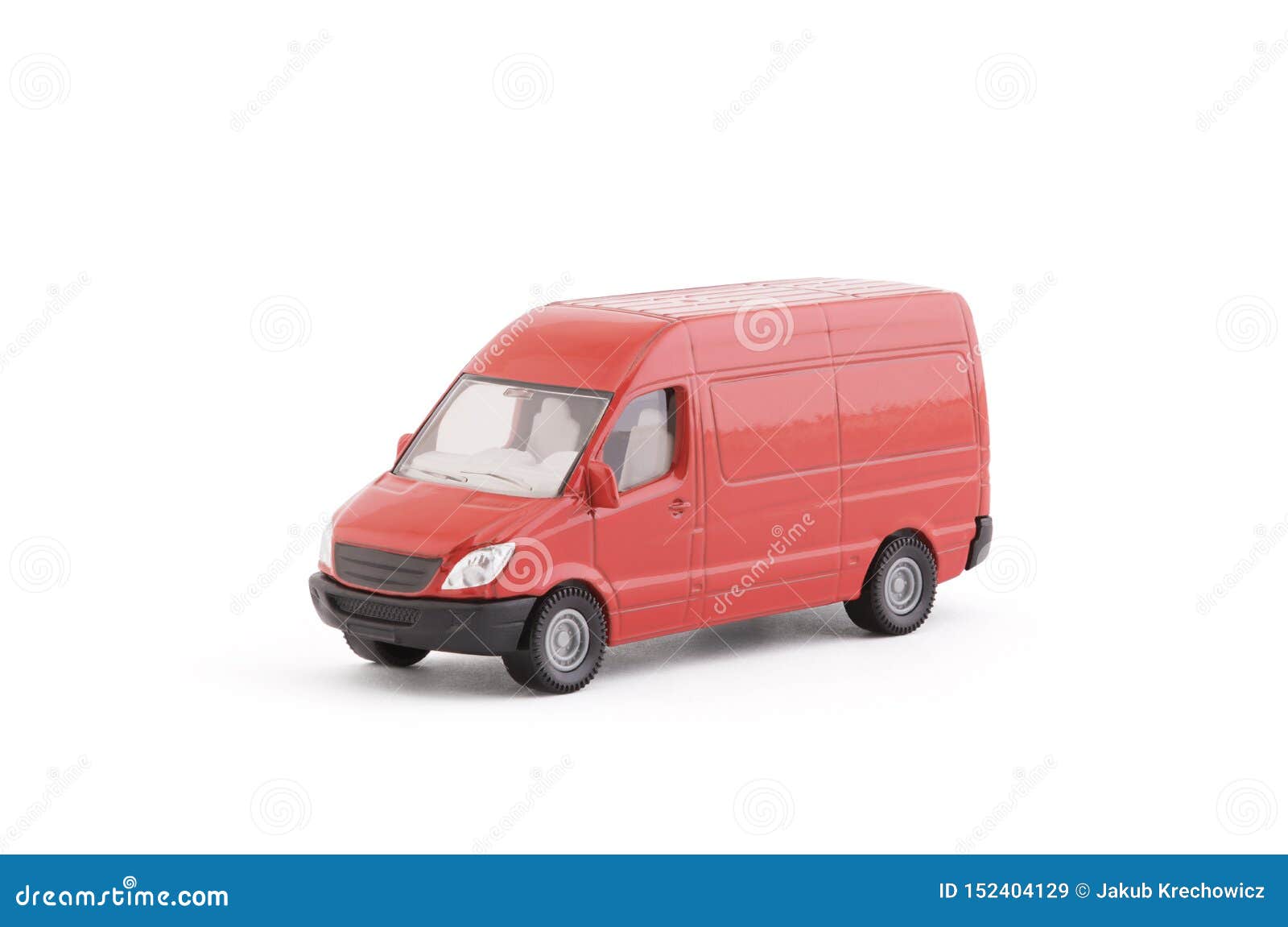 red and white van