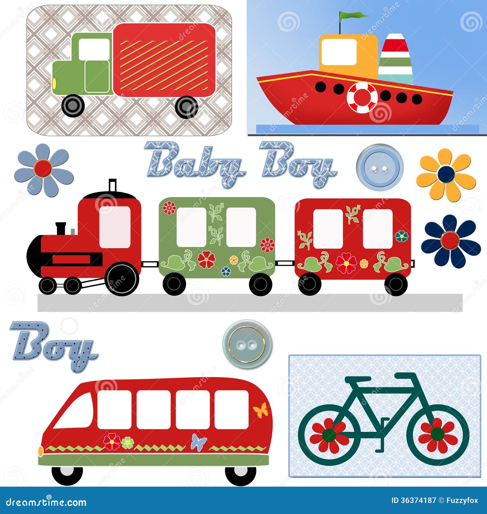 Transport Stickers Background Stock Illustration - Illustration of bike