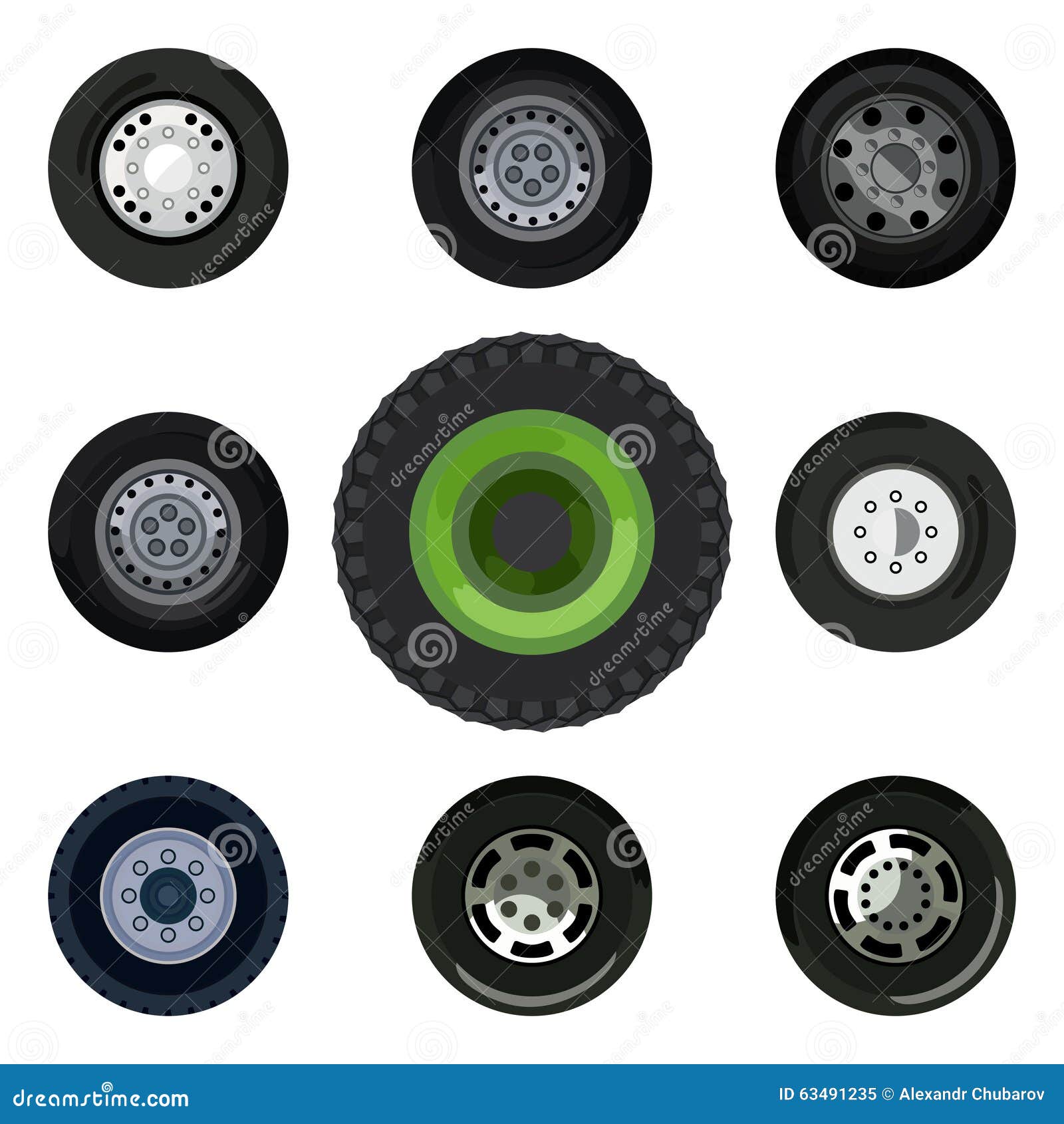 Transport wheels stock vector. Illustration of object 63491235