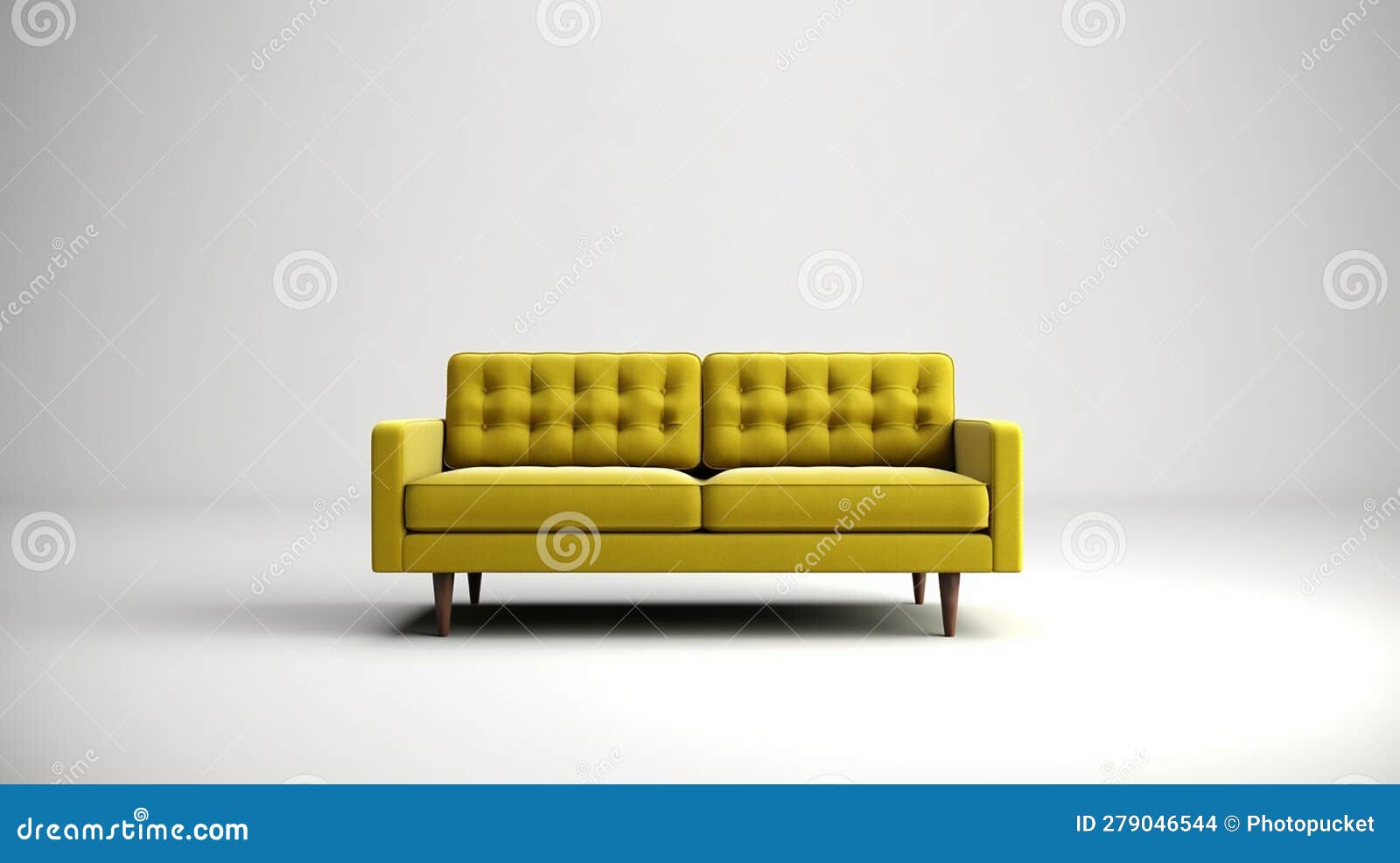 sleek mid-century modern sofa
