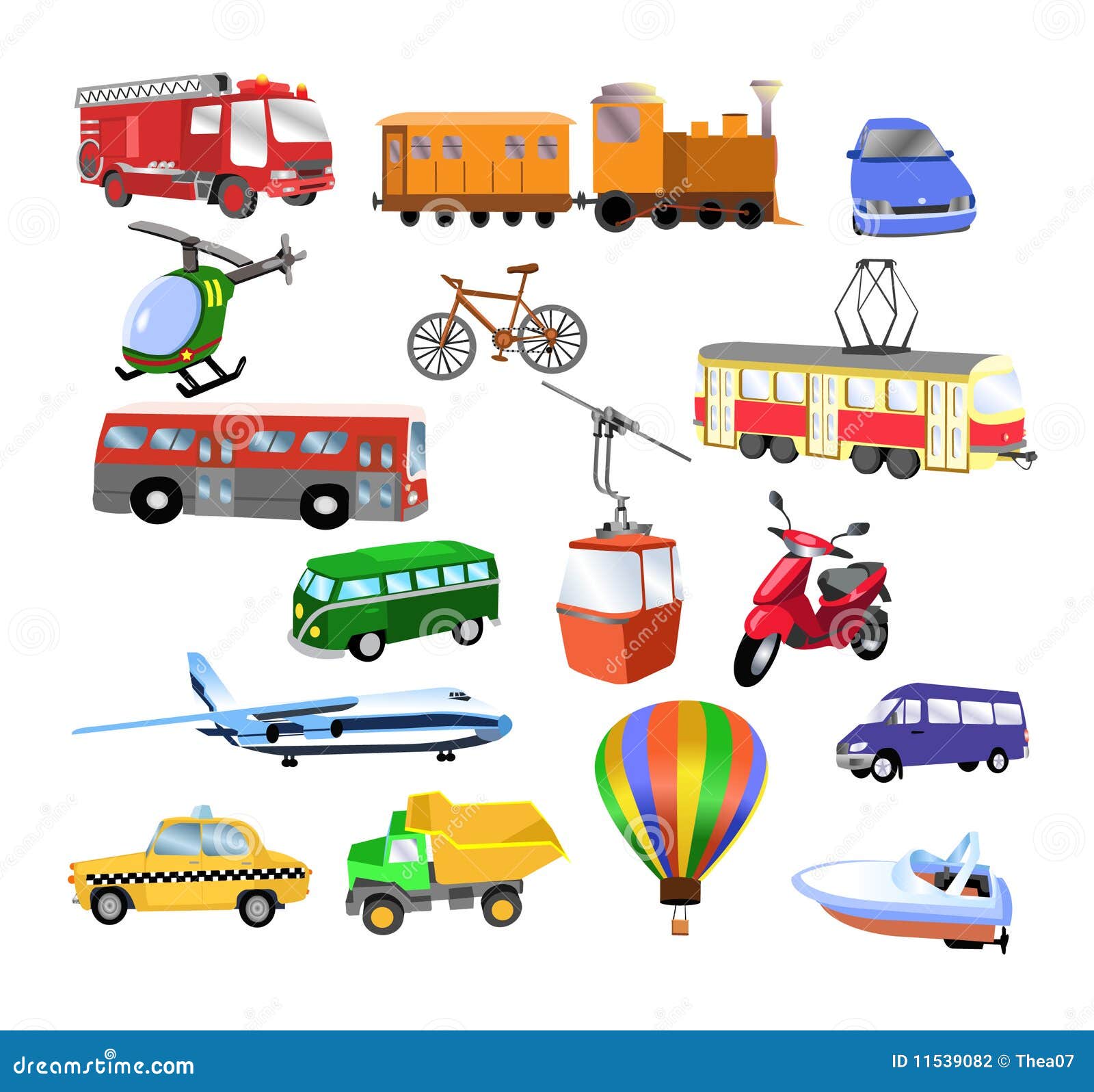 forms of transportation clipart for kids