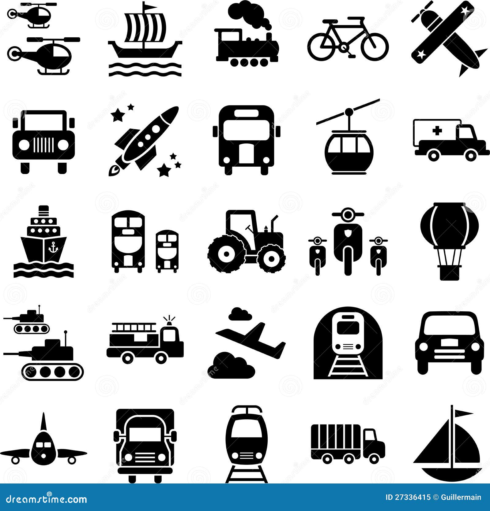 transportation travel icons