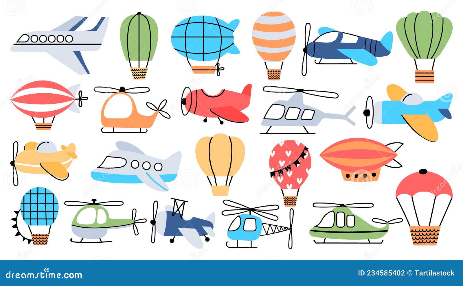 Transporte Aéreo En Avión De Estilo Infantil. Aviones Volantes Para Niños  Decoración De Guardería Ilustración del Vector - Ilustración de flotador,  bebé: 234585402