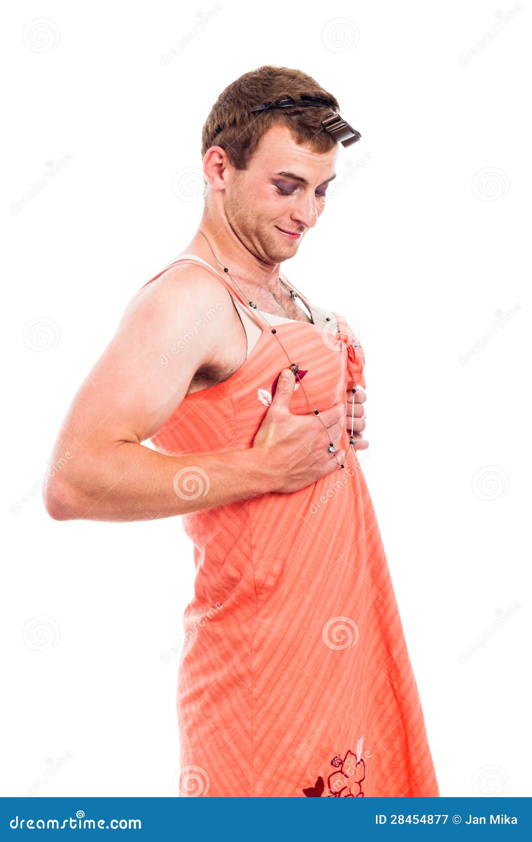 Transvestite Man With Breasts Stock Image Image Of Crossdressing