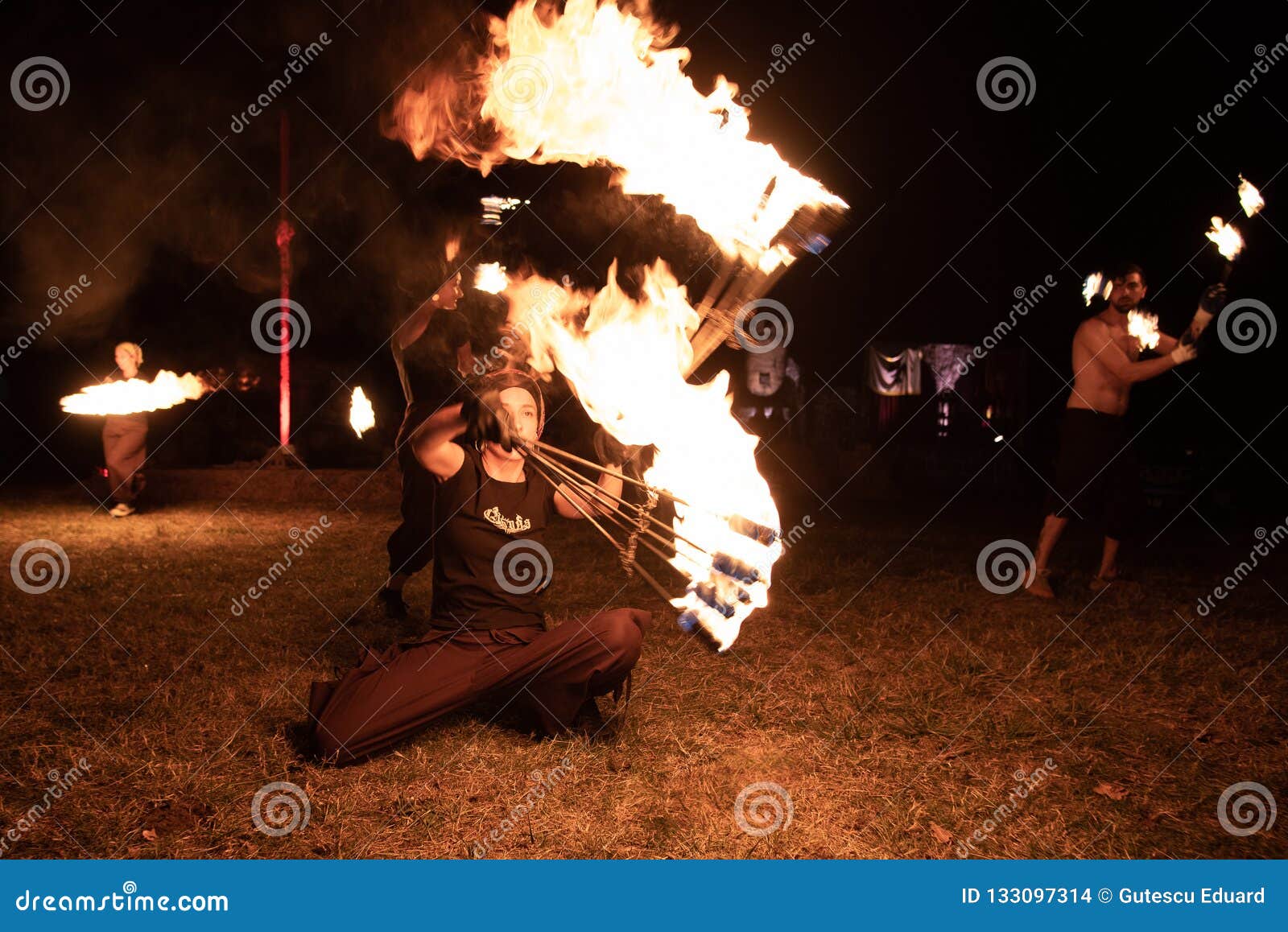 Transylvania Medieval Festival In Romania, Fire-spitting ,flame Thrower ...