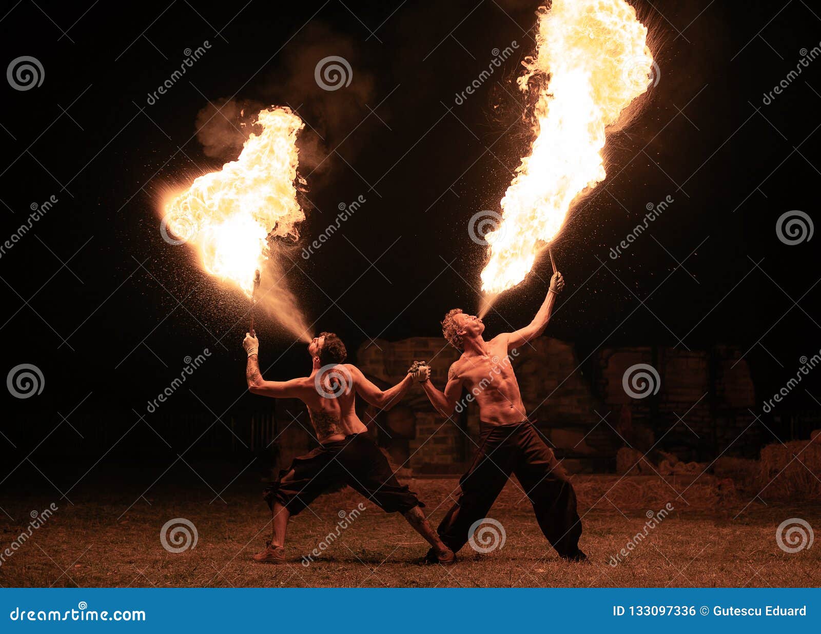 Transylvania Medieval Festival In Romania, Fire-spitting ,flame Thrower ...