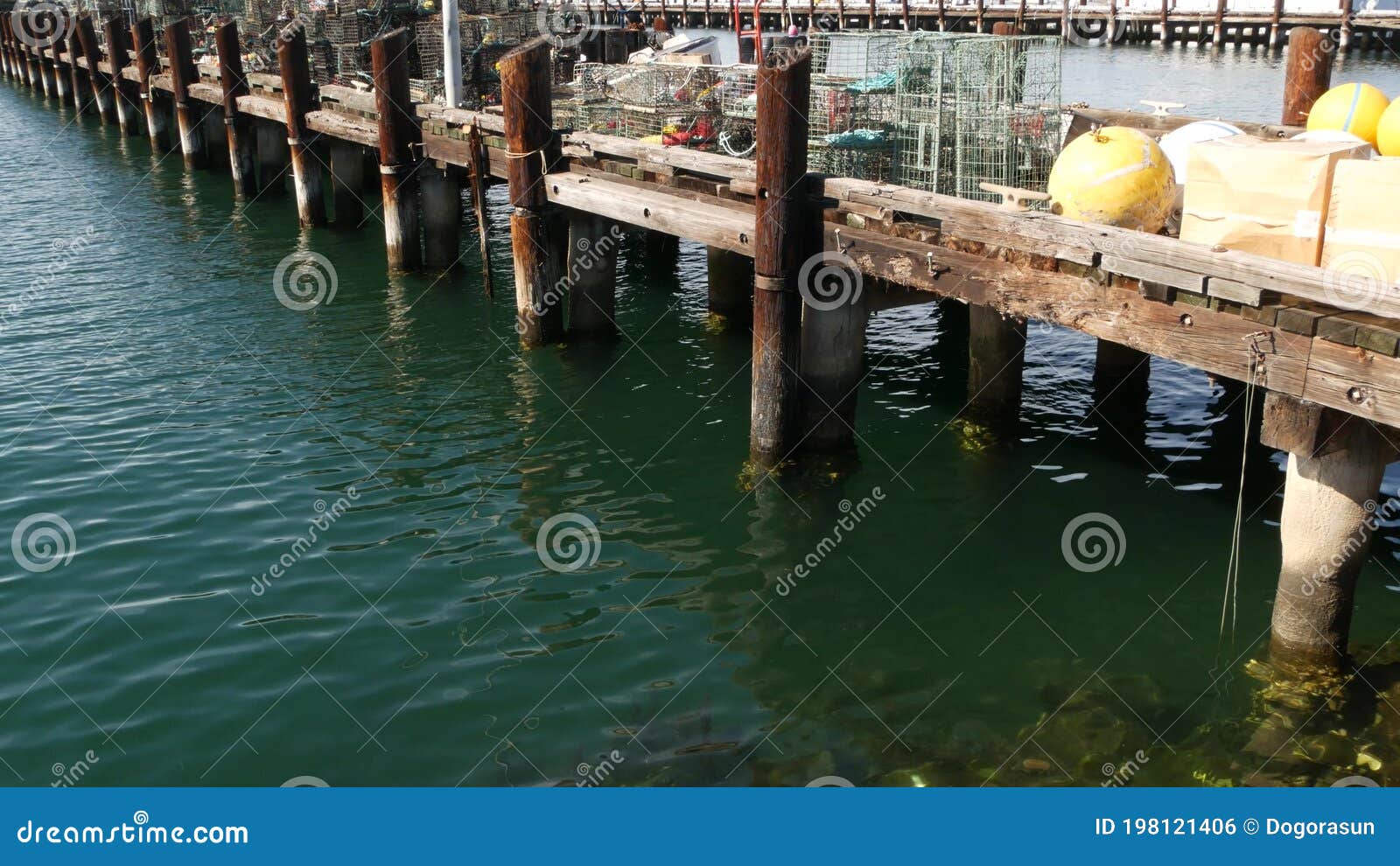 Traps, Ropes and Cages on Pier, Commercial Dock, Fishing Industry