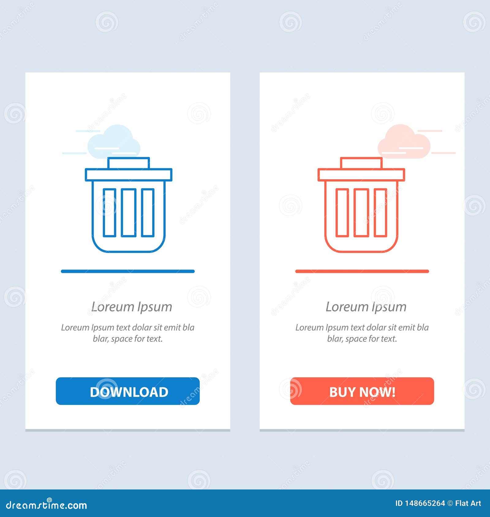 Trash, Basket, Bin, Can, Container, Dustbin, Office Blue and Red Intended For Bin Card Template