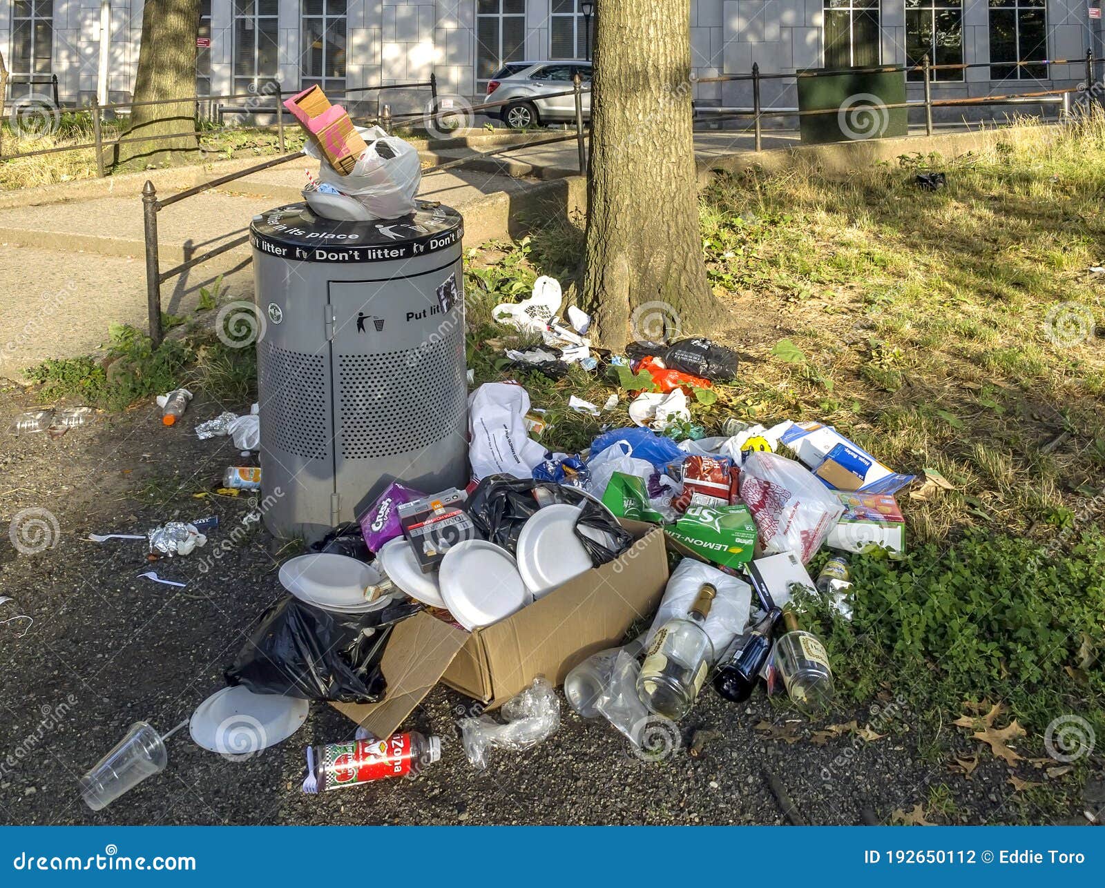 Trash Builds Up Outdoors In Bronx Public Park Due To Sanitation Budget Cuts NY Editorial ...
