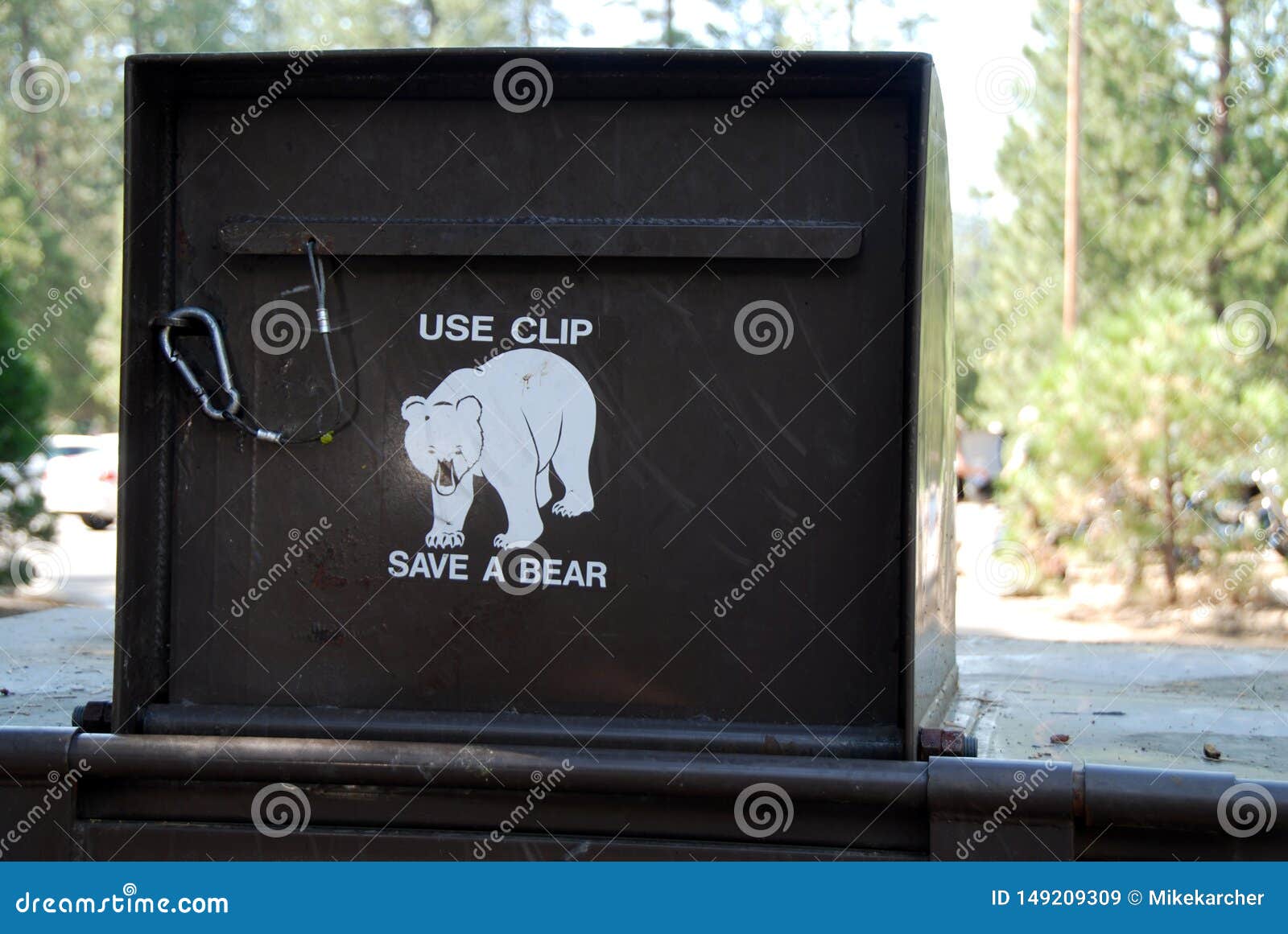 Trash Container with Bear Protection Stock Image Image of protection