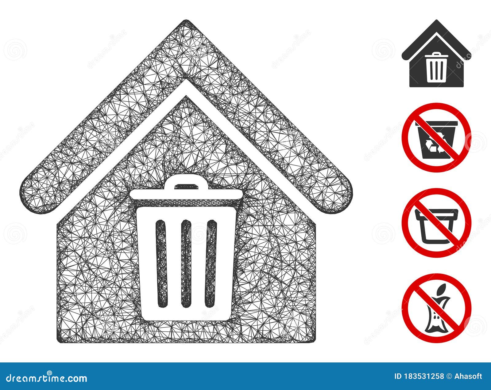 trash house web  mesh 