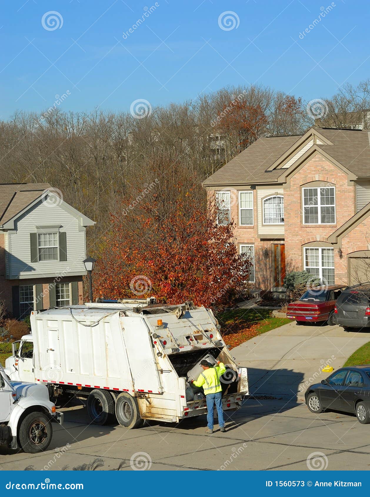 Trash Pickup stock image. Image of refuse, dump, vehicle 1560573