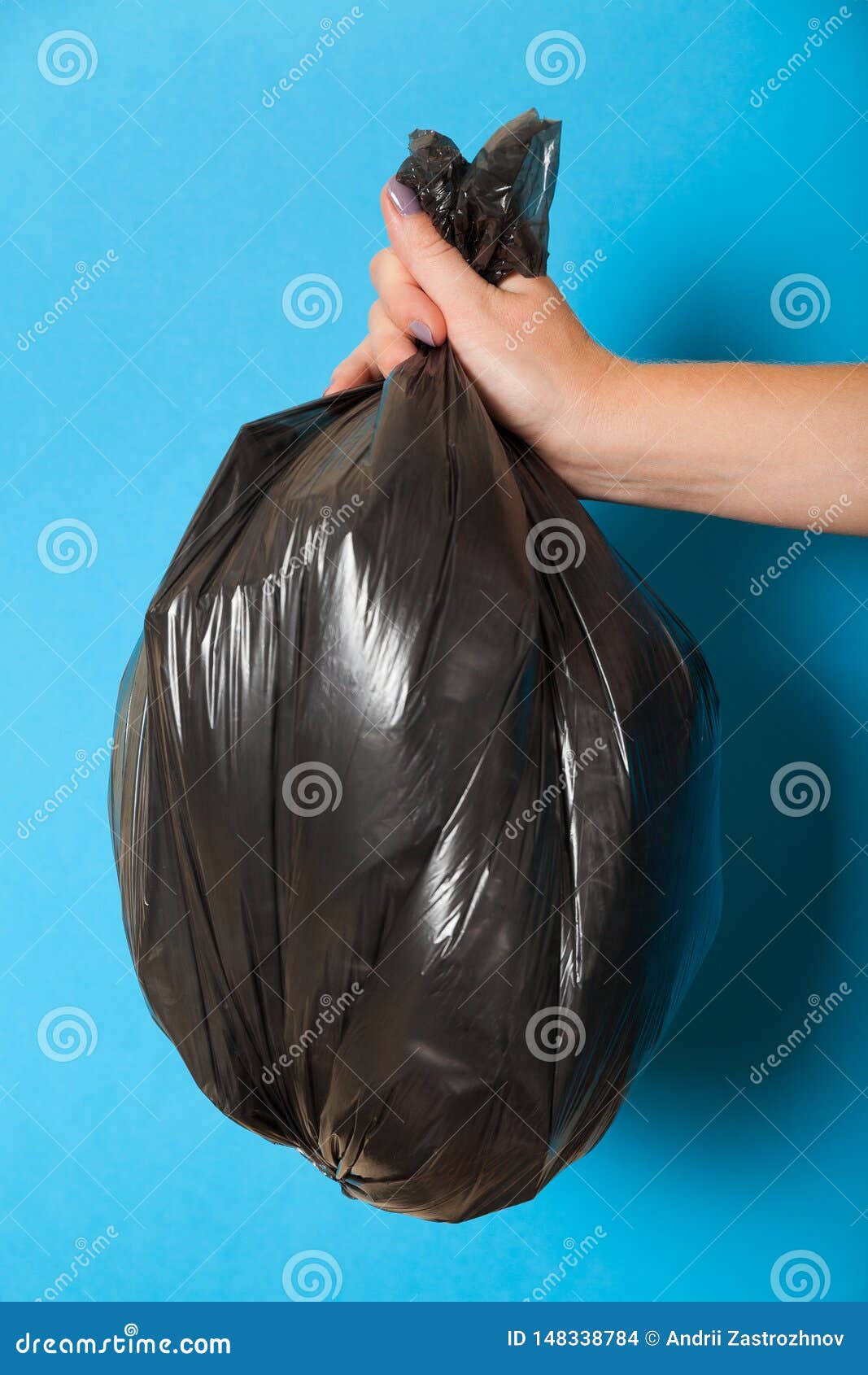 Trash, Waste, Trash Bag in Hand Stock Photo Image of garbage, junk