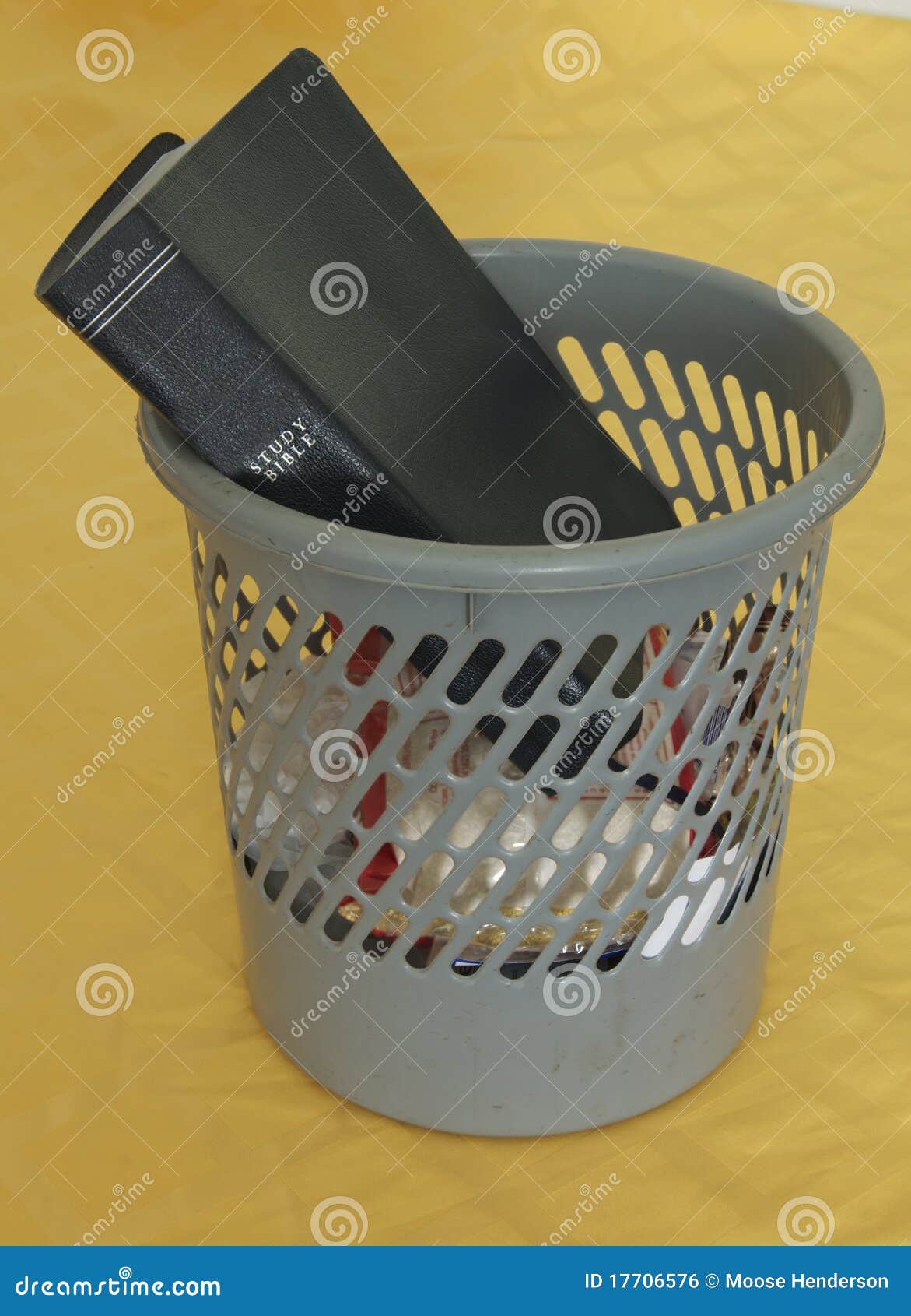 Trashing religion stock photo. Image of good, garbage 17706576