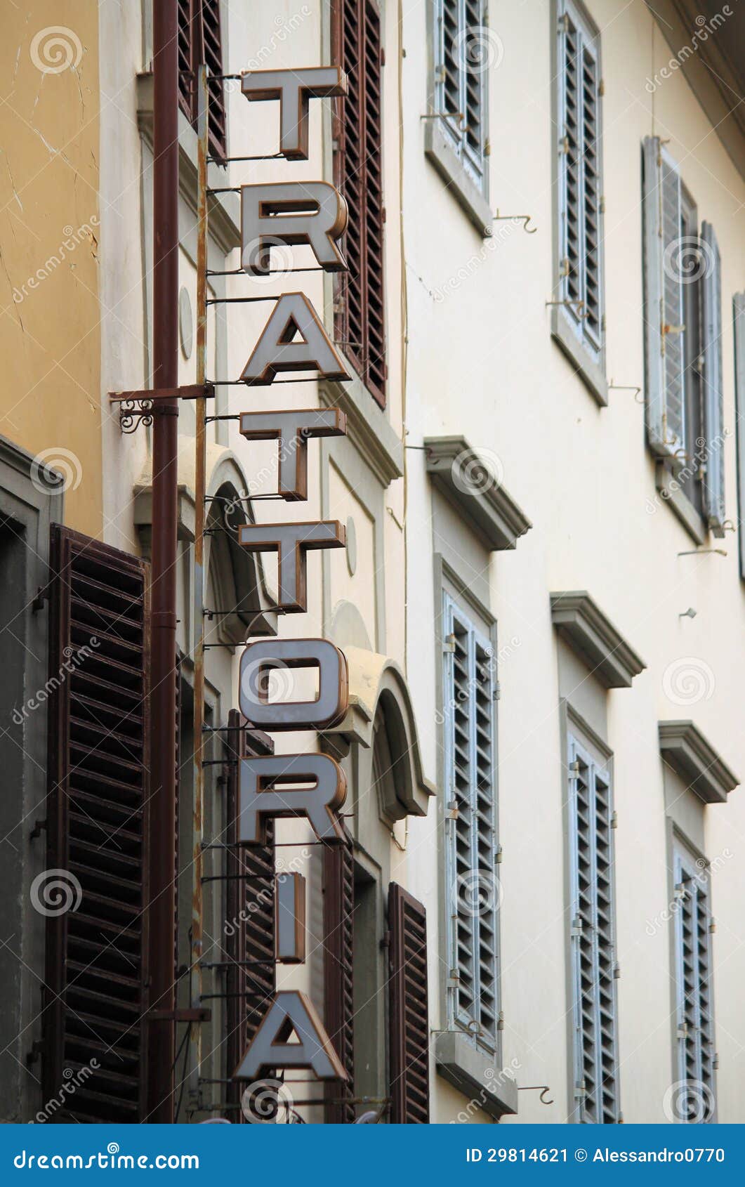  Trattoria sign  in Italy stock image Image of briks diner 