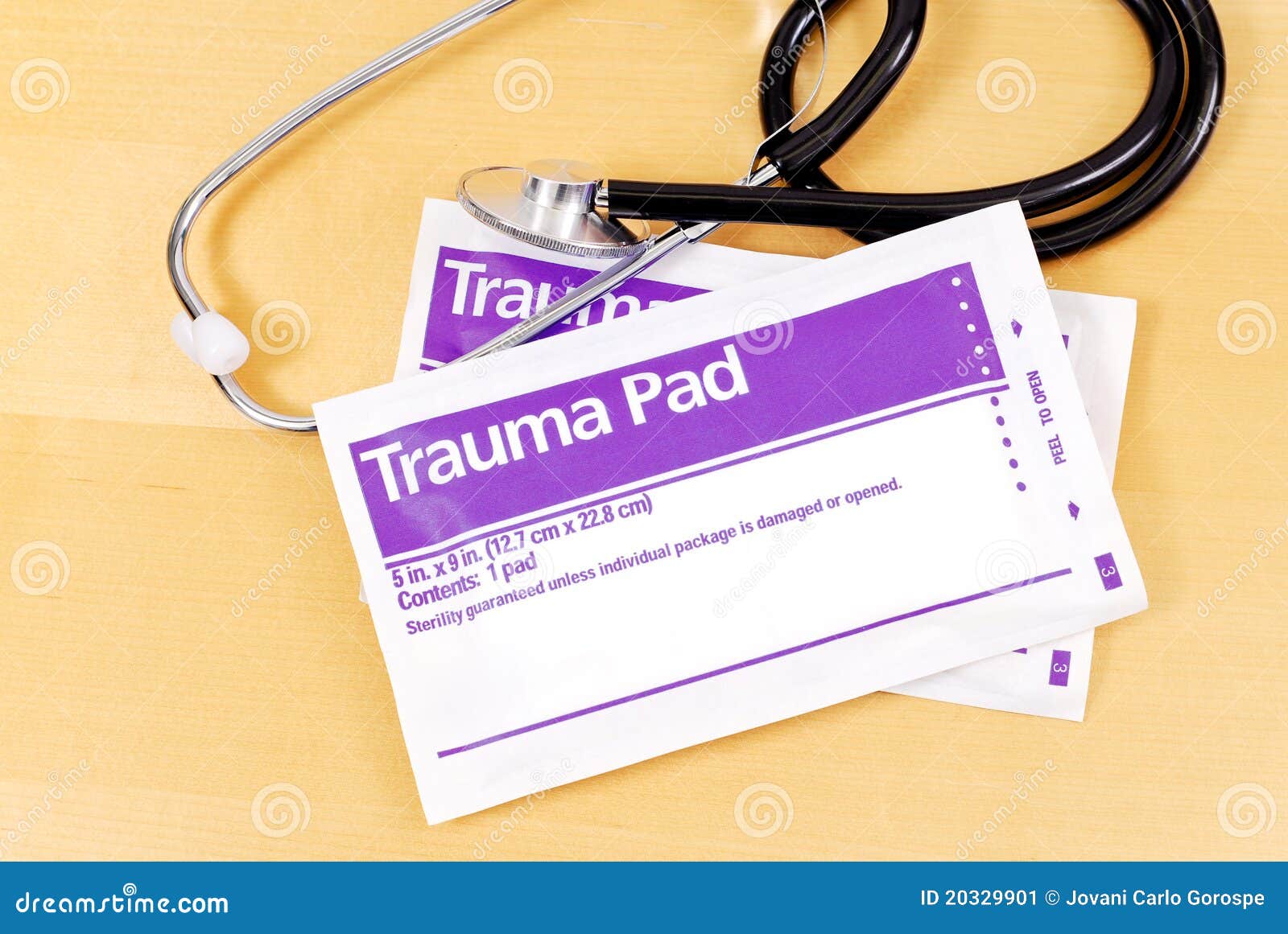 Trauma Gauze Pads stock image. Image of care, life, nurse 20329901