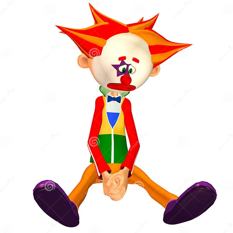 Trauriger Clown Illustration Stock Abbildung Illustration von lustig