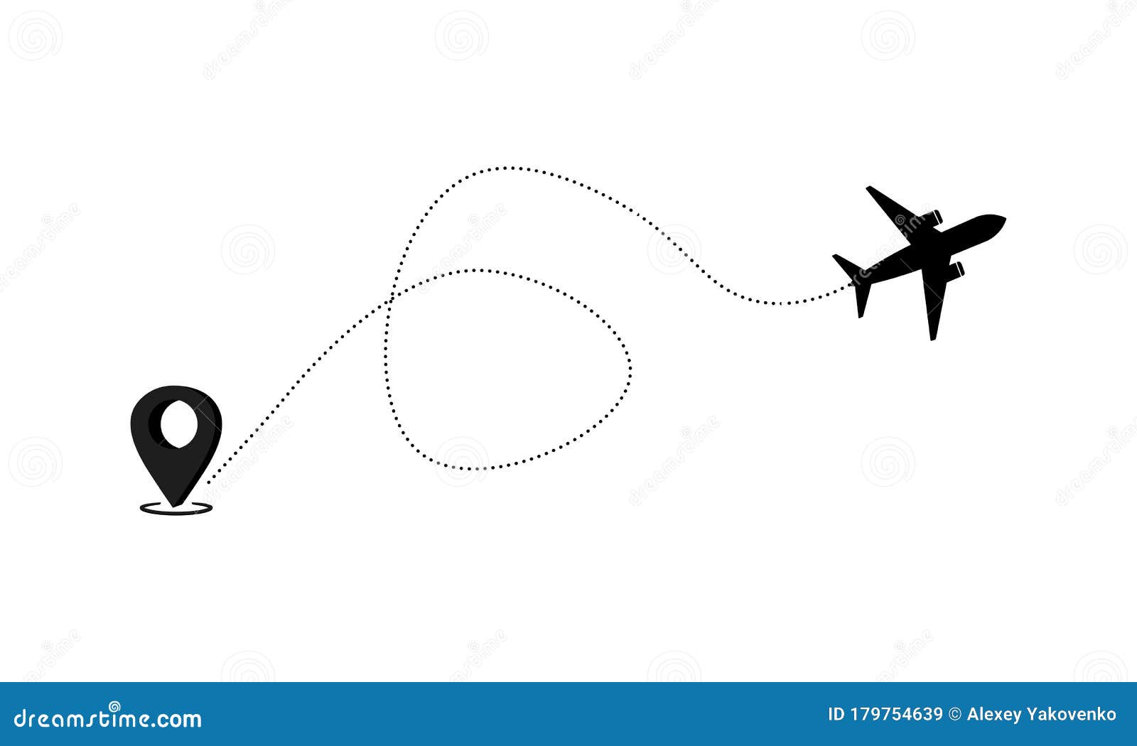Travel and Aircraft, Plane Icon in Black Simple Design on an Isolated  Background. EPS 10 Vector Stock Vector - Illustration of aeroplane, icon:  179754639