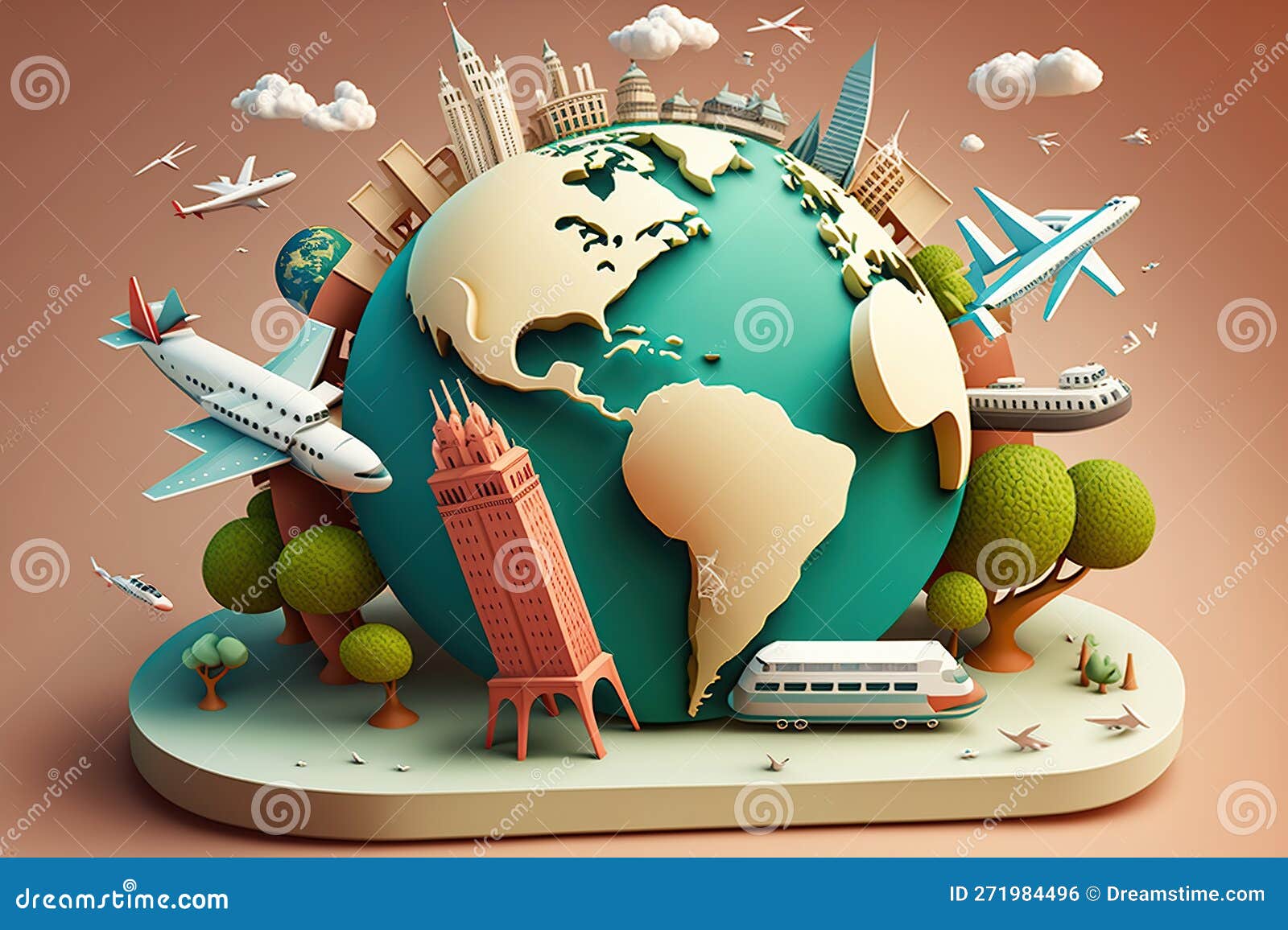 travel around the world 3d