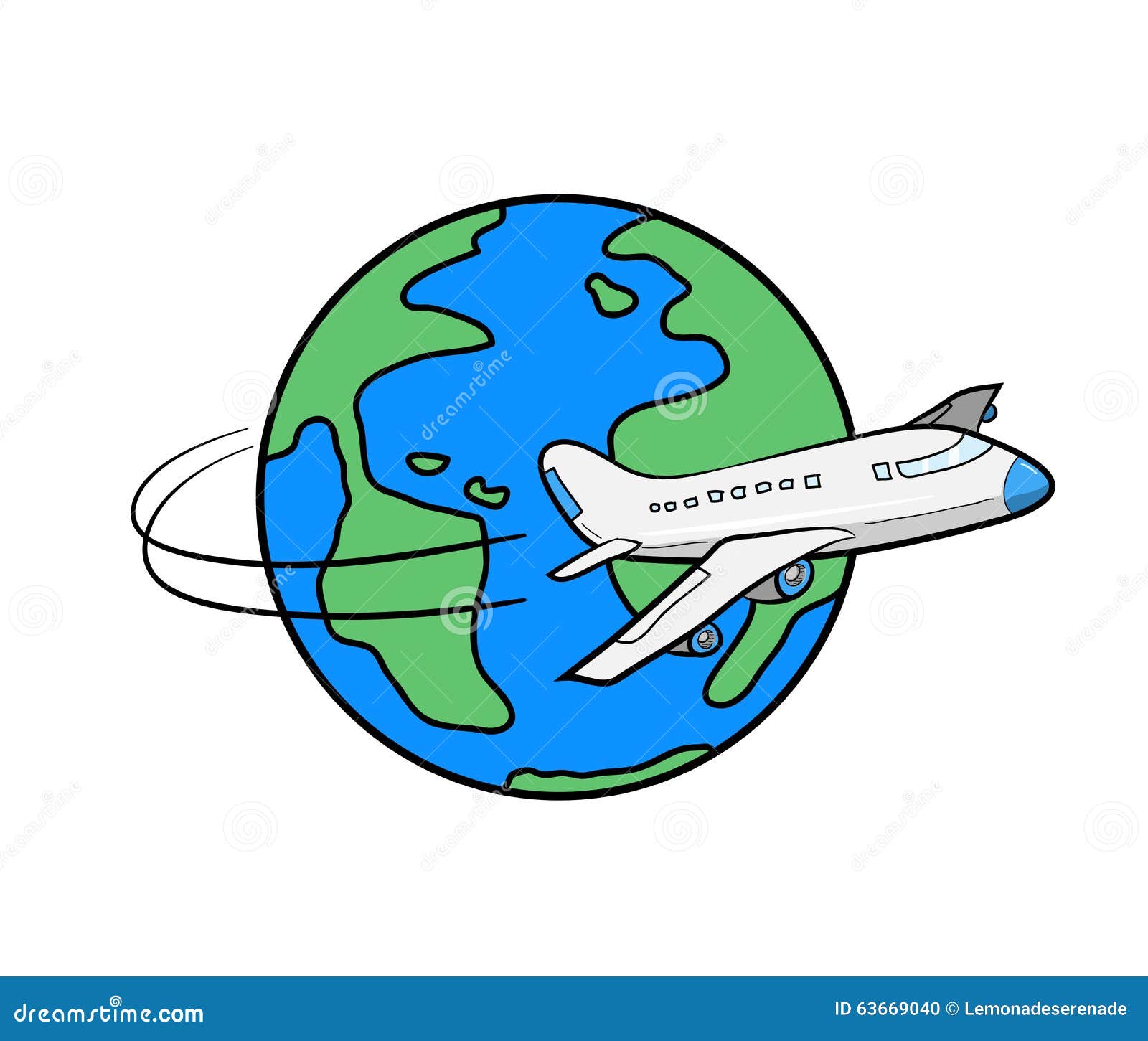 travel around the world cartoon