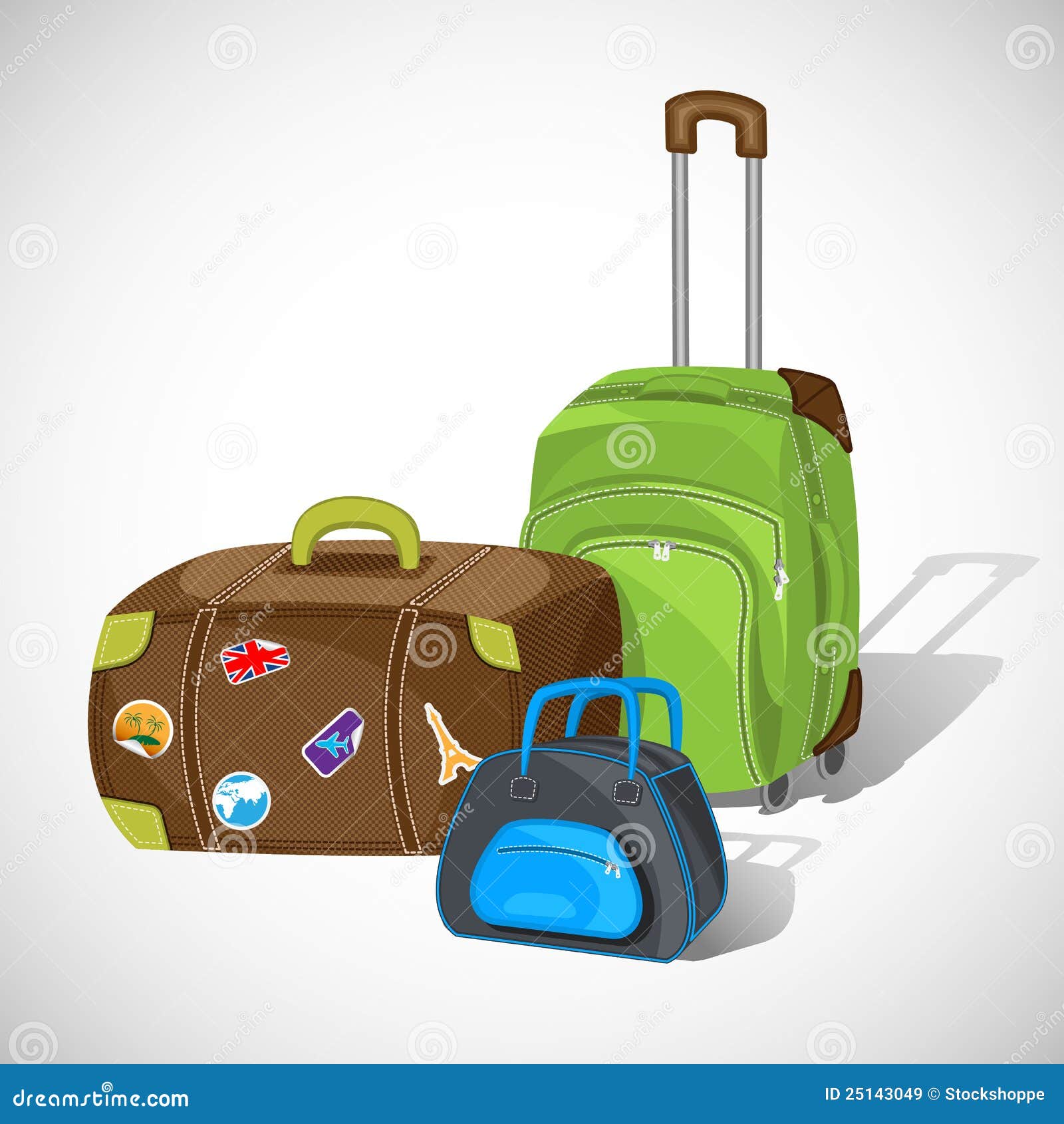 Travel Bag stock vector. Illustration of station, storage - 25143049