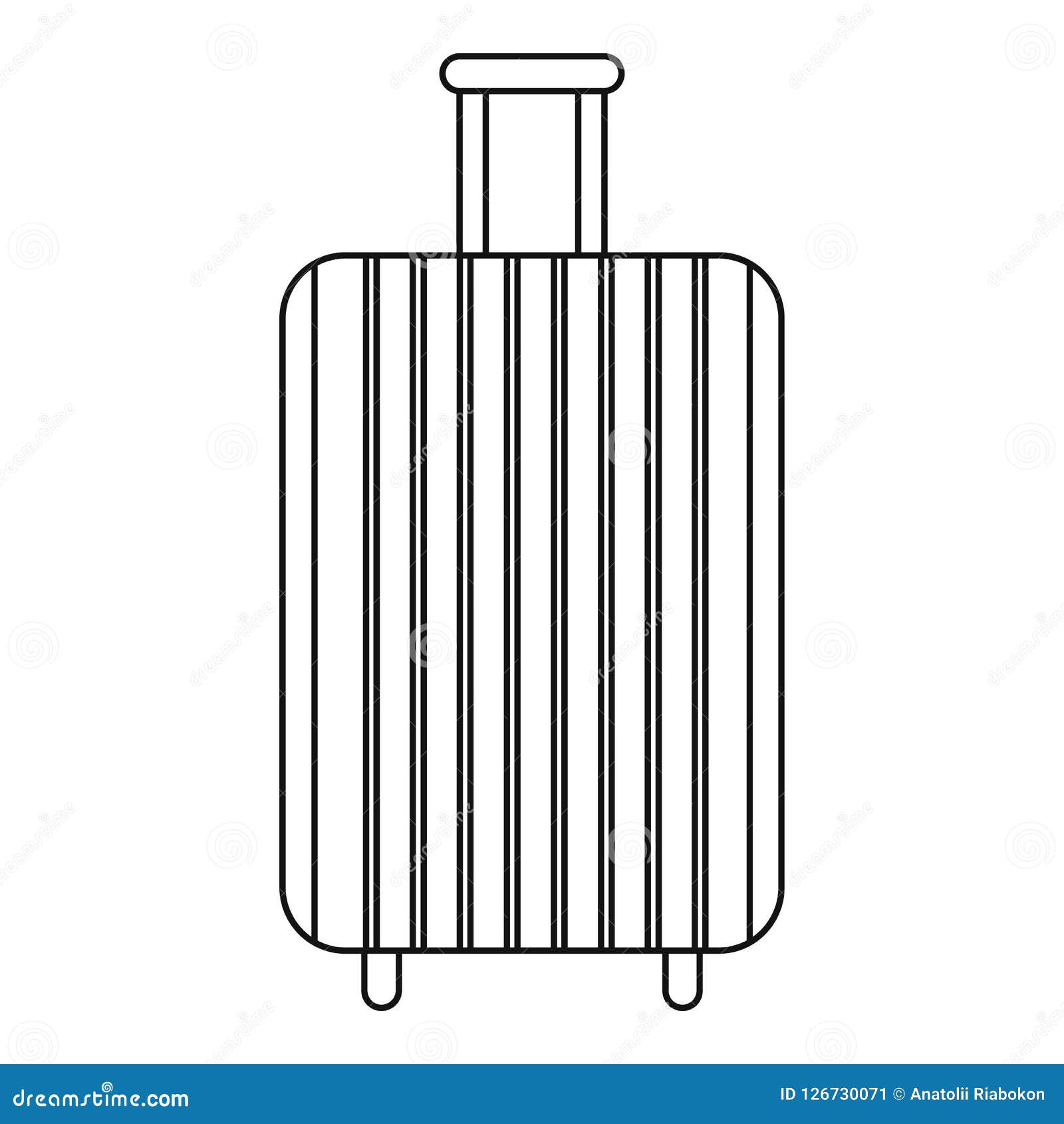 Travel Bag Icon, Outline Style Stock Illustration - Illustration of ...