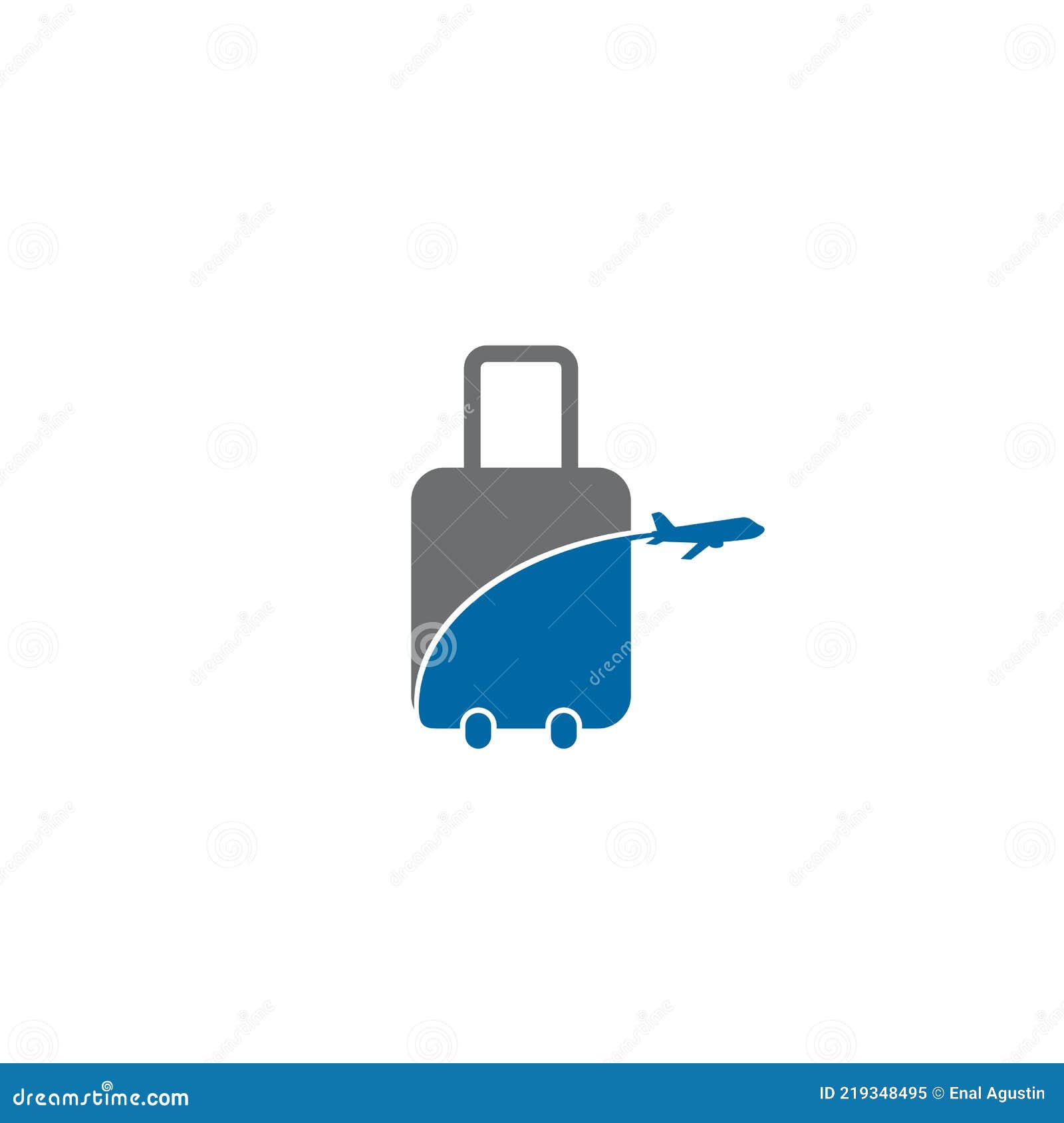 Travel Bag Logo Design Template Stock Vector Illustration of island