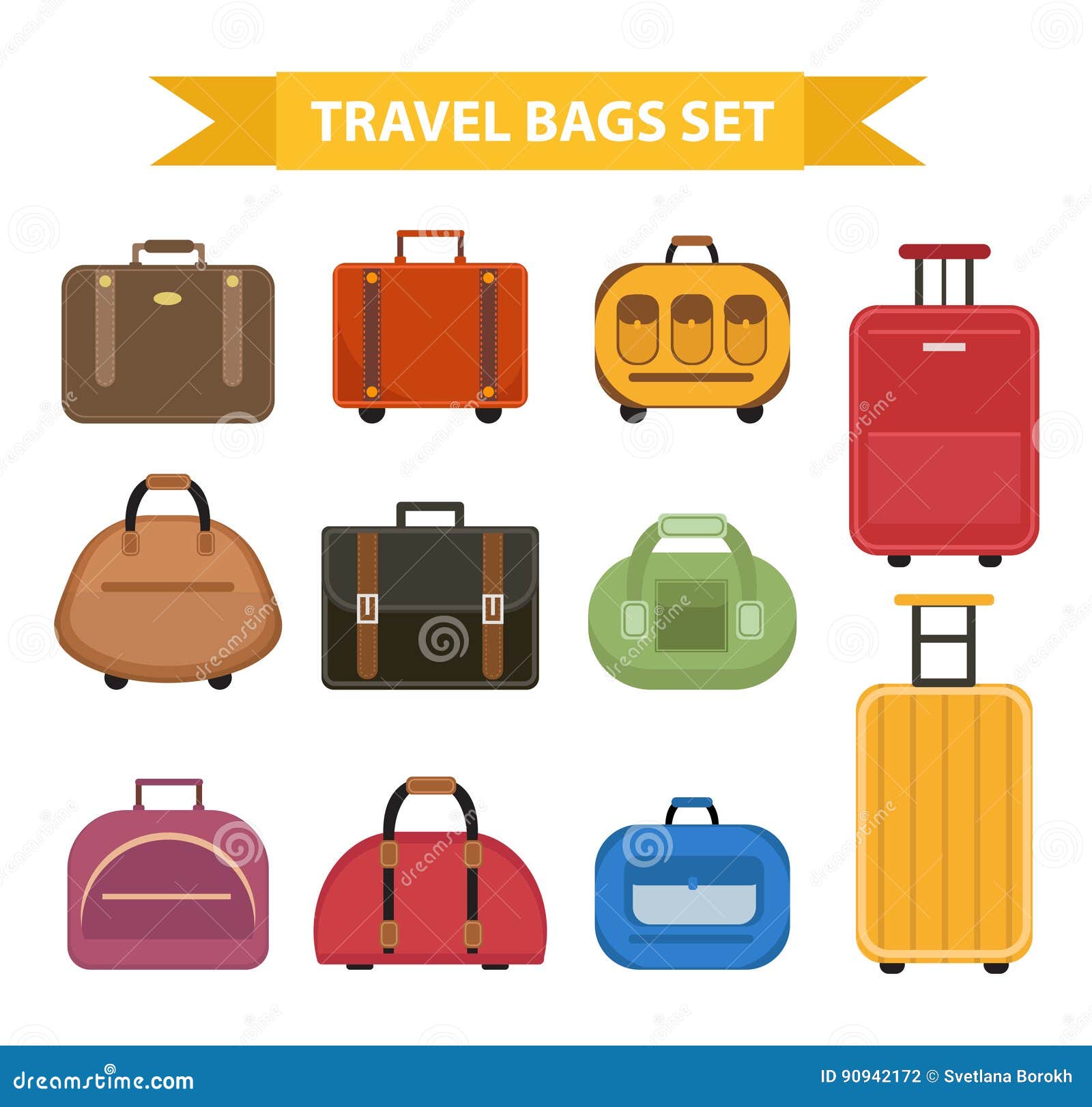 Vector Illustration Of Hand Luggage Set Of Cute Travel Bags A Plastic  Suitcase And A Large Backpack Stock Illustration - Download Image Now -  iStock