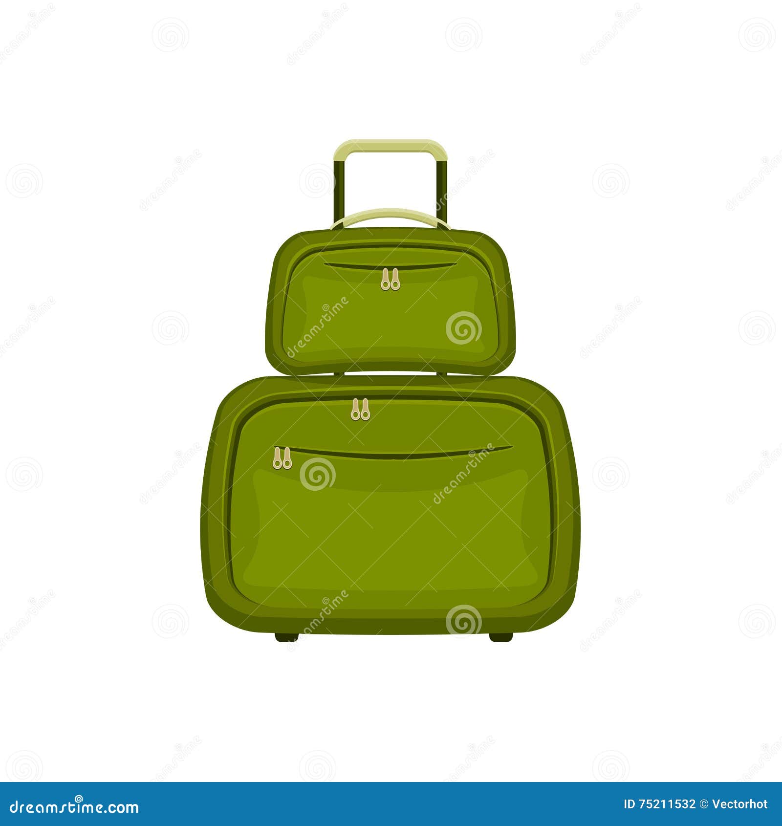 travel bags suitcases on  white background.