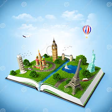 Travel book stock illustration. Illustration of river - 31850289