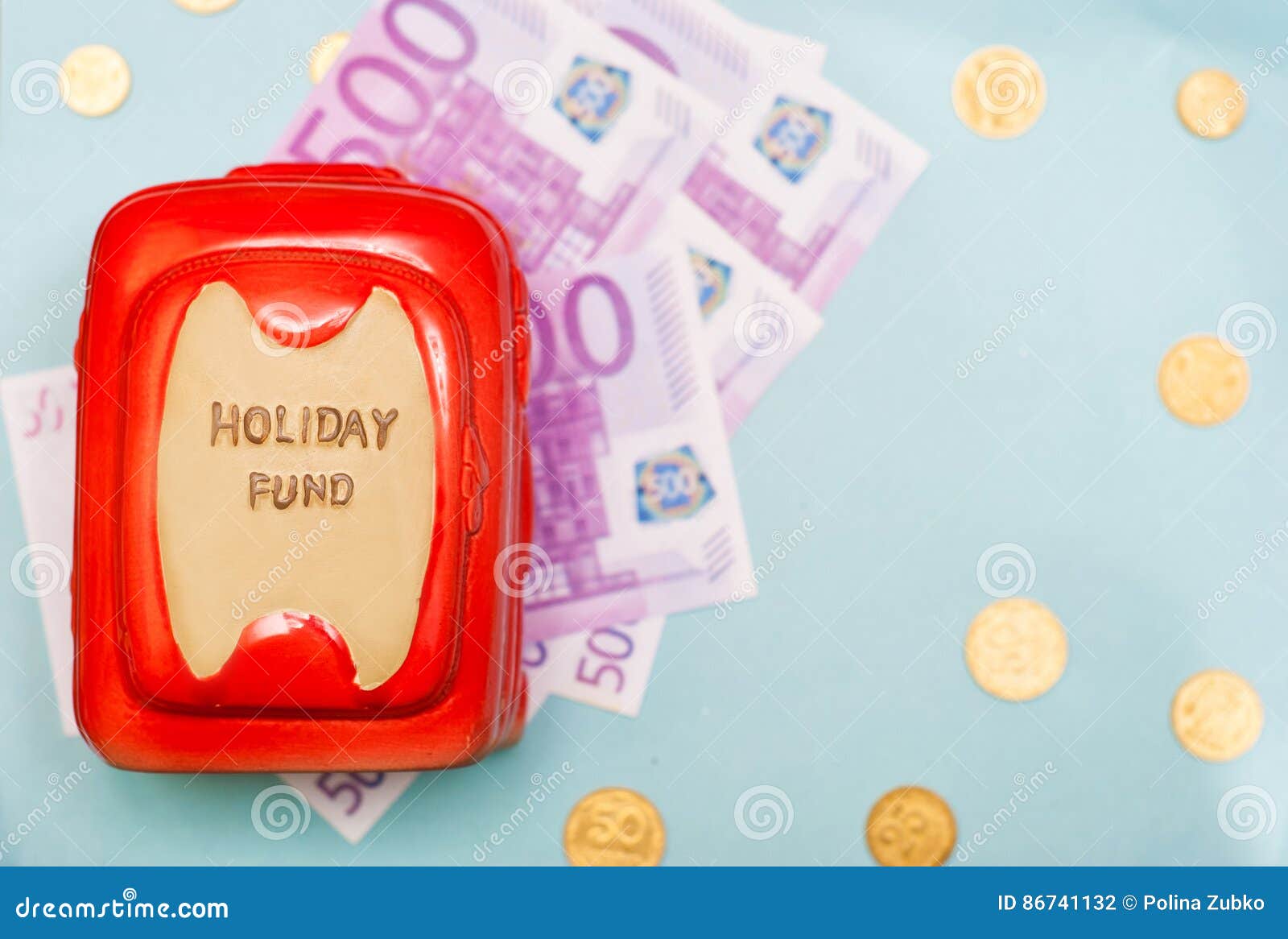 travel budget - vacation money savings in money box.