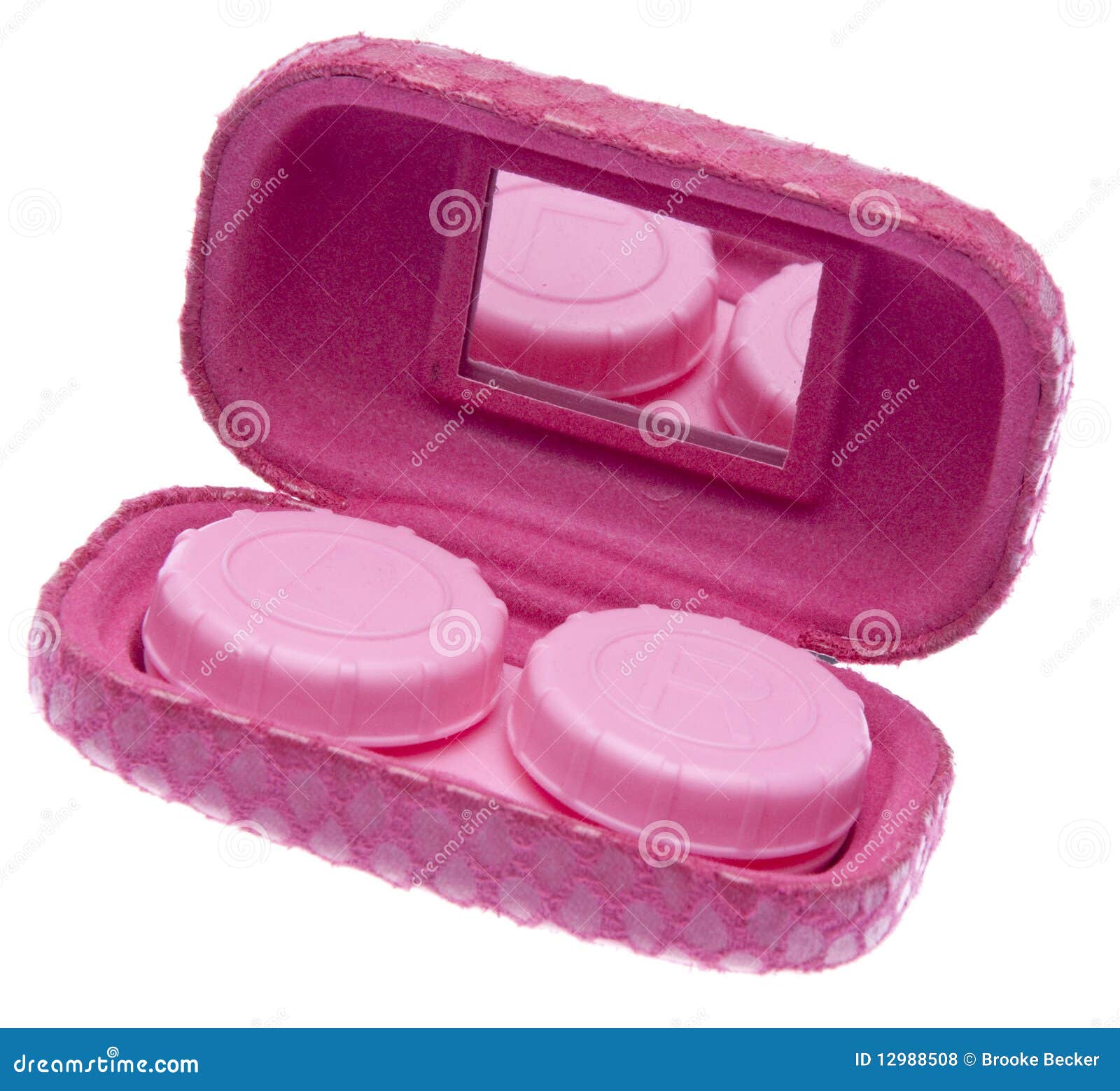 Travel Case for Contact Lenses Stock Photo Image of isolated, pink