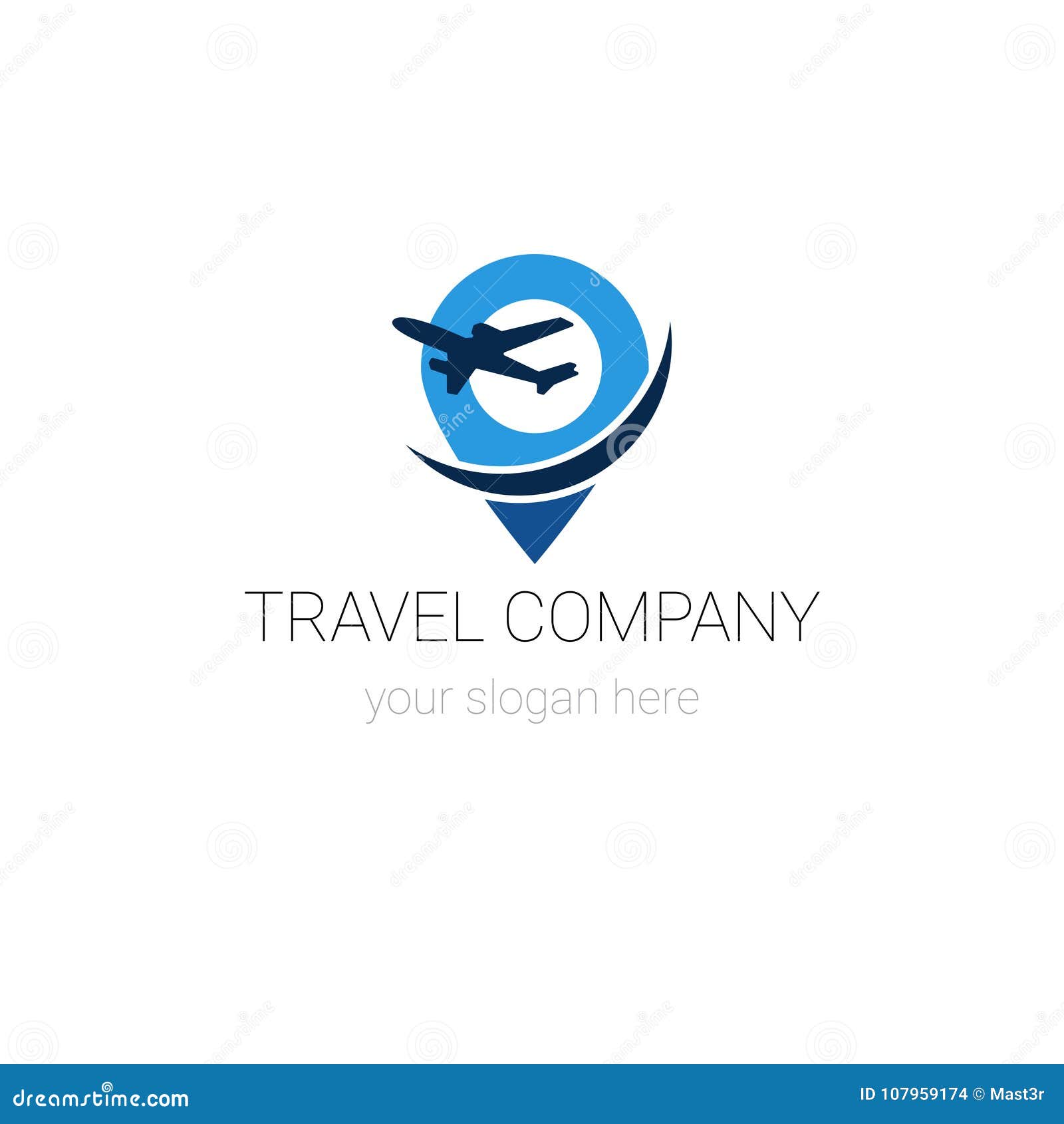 Travel Company Logo Template Isolated on White Background Tourism ...