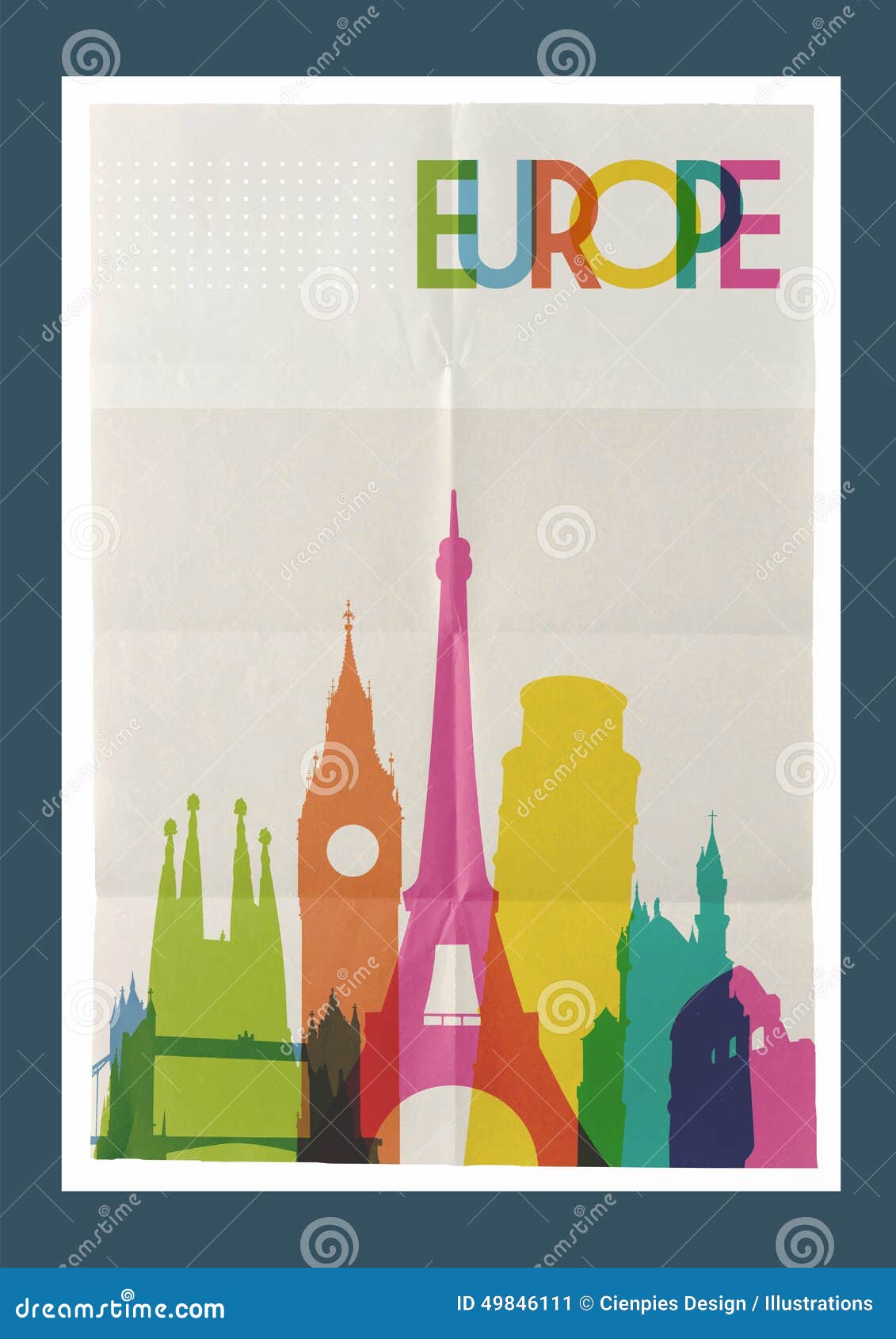 Vintage European Cities Stickers, Retro Historic Landmarks Planner